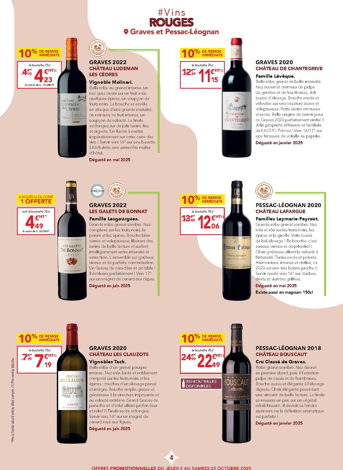 metro - Catalogue Metro - Carte des vins Bordeaux valable du 02/10 au 25/10 - page: 4