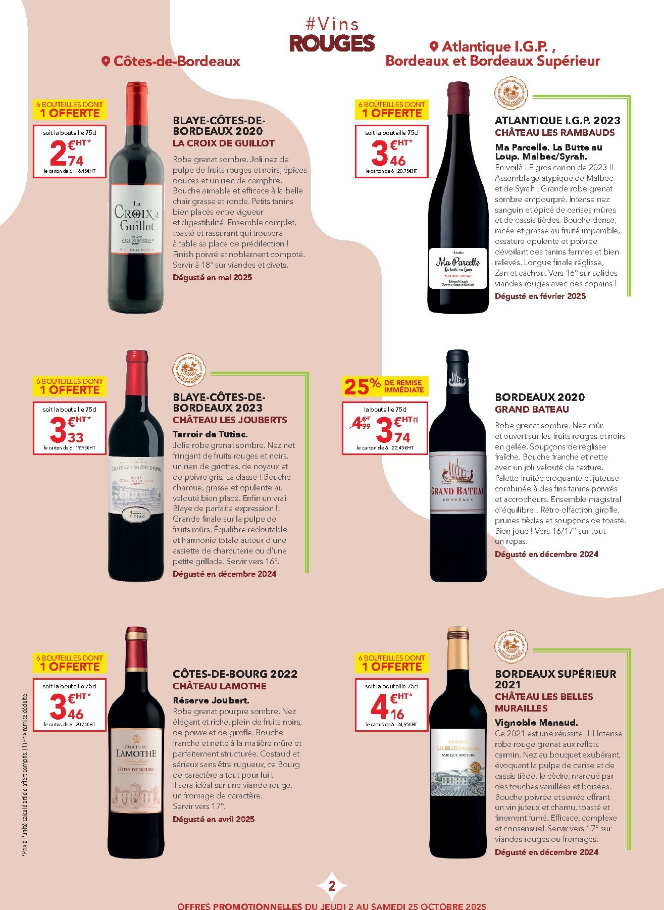 metro - Catalogue Metro - Carte des vins Bordeaux valable du 02/10 au 25/10 - page: 2