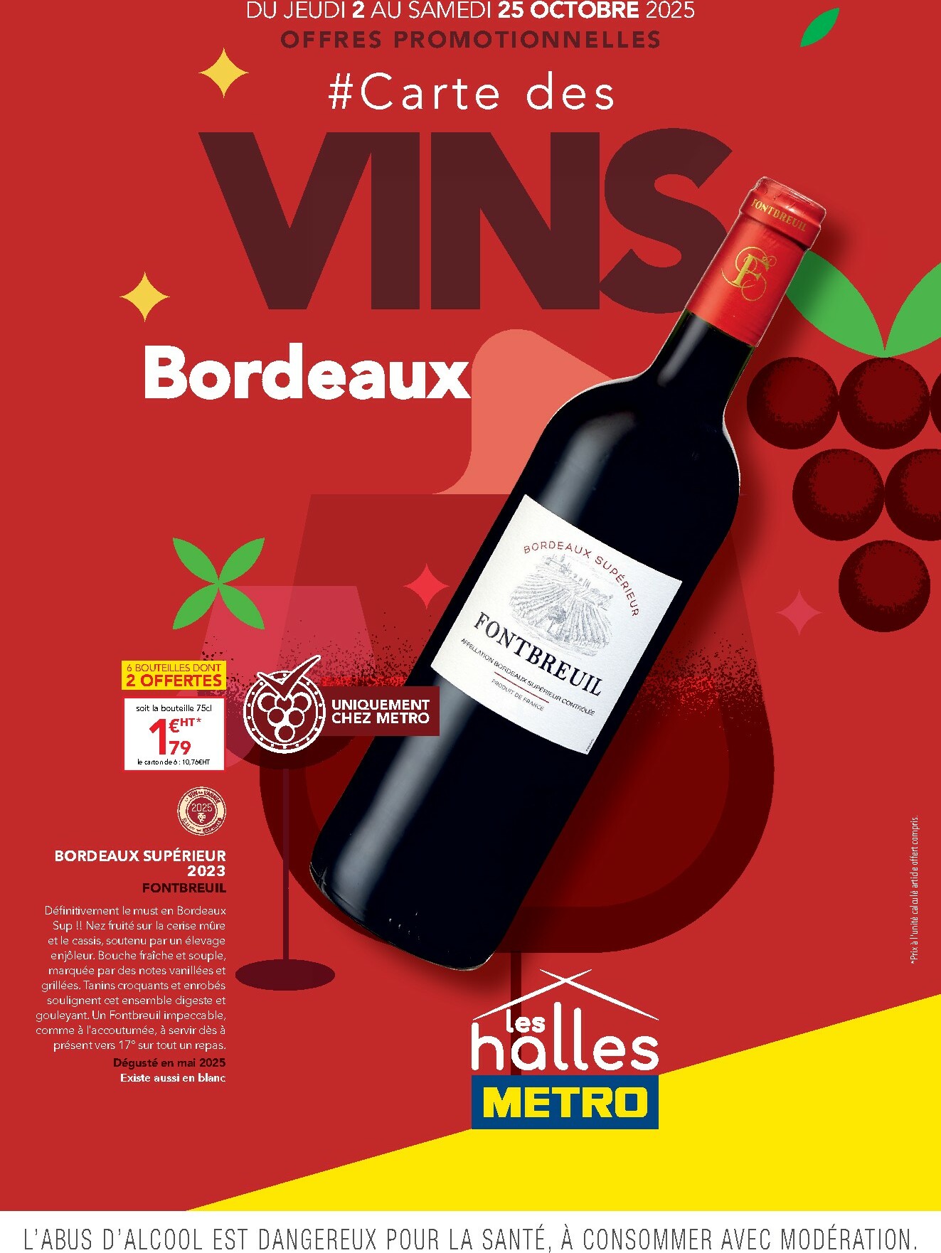 metro - Catalogue Metro - Carte des vins Bordeaux valable du 02/10 au 25/10