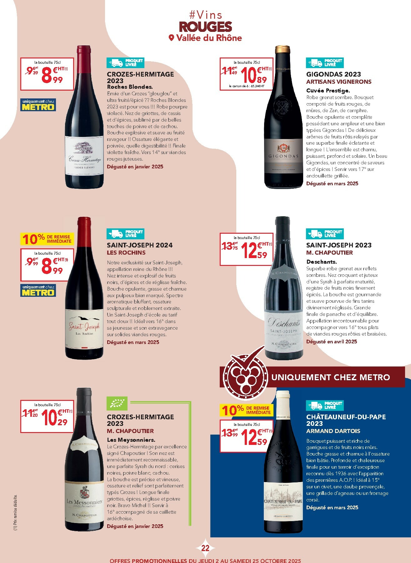 metro - Catalogue Metro - Carte des vins valable du 02/10 au 25/10 - page: 22