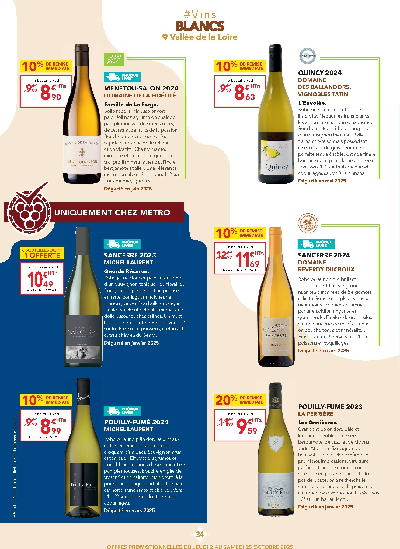 metro - Catalogue Metro - Carte des vins valable du 02/10 au 25/10 - page: 34