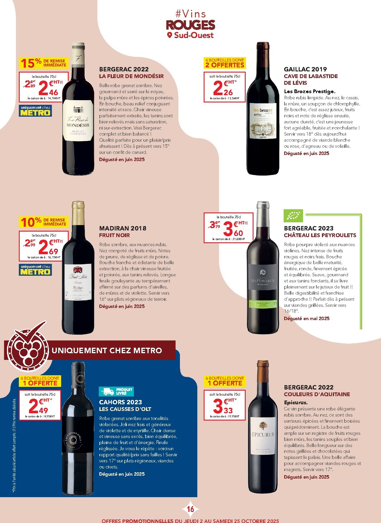 metro - Catalogue Metro - Carte des vins valable du 02/10 au 25/10 - page: 16