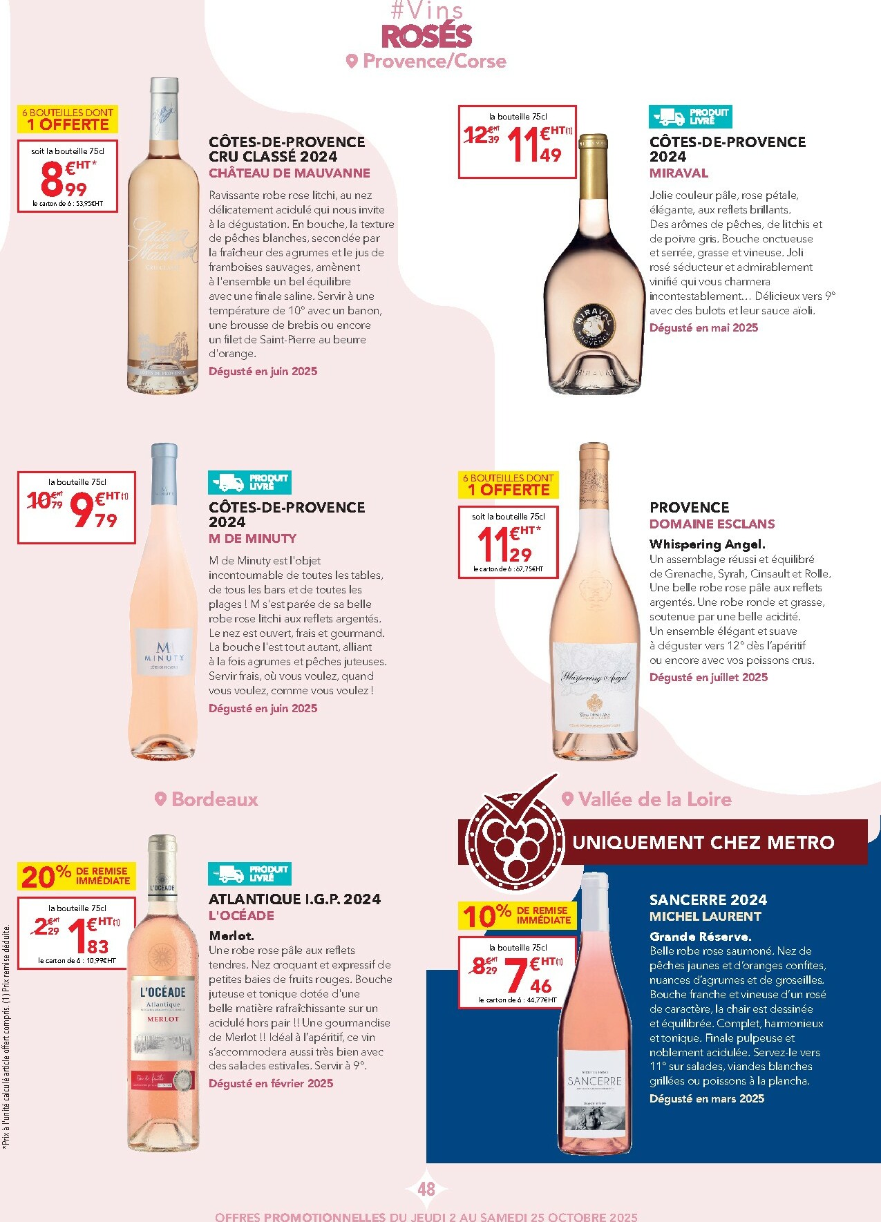 metro - Catalogue Metro - Carte des vins valable du 02/10 au 25/10 - page: 48