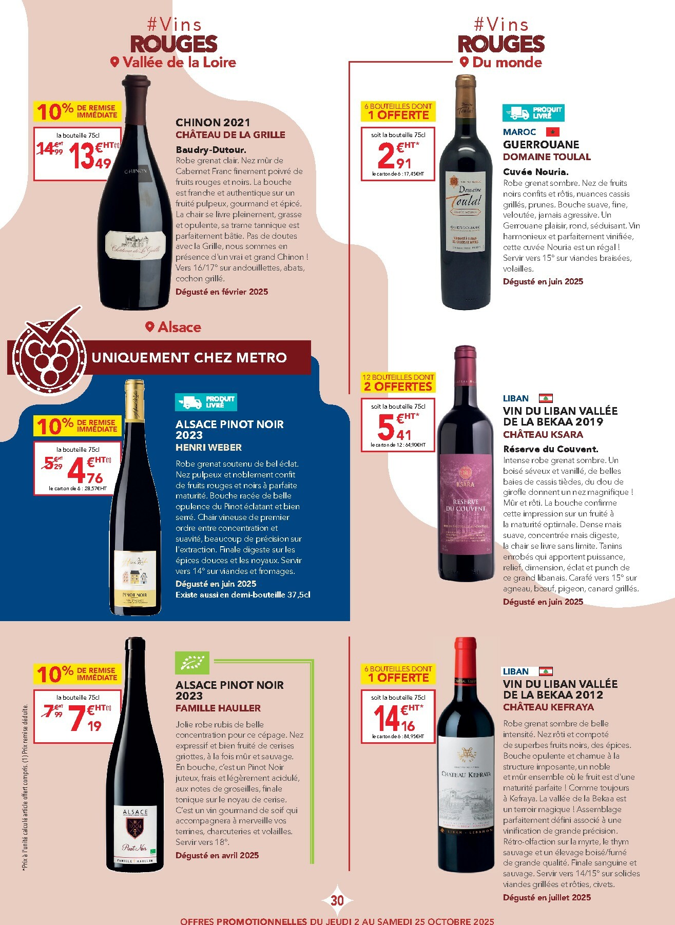 metro - Catalogue Metro - Carte des vins valable du 02/10 au 25/10 - page: 30