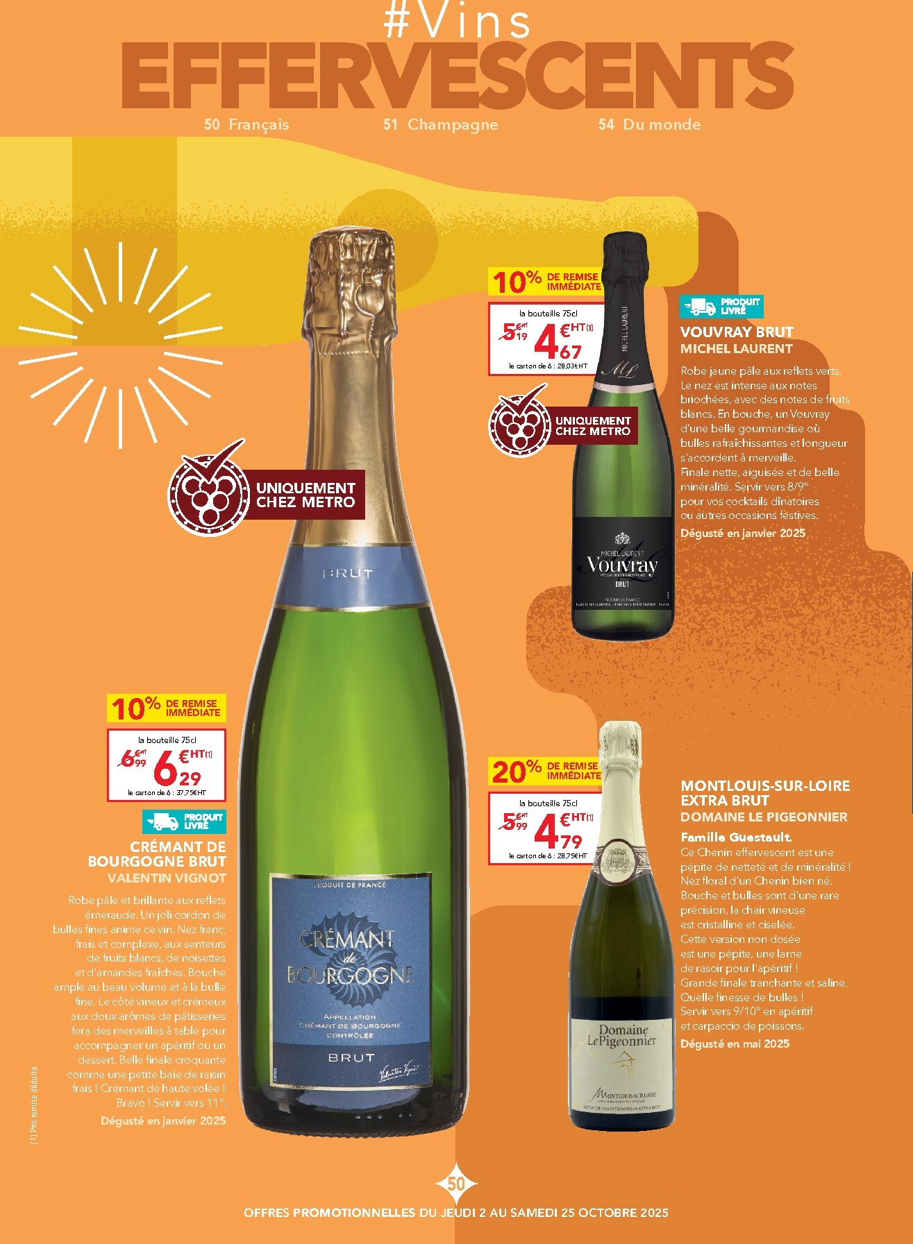 metro - Catalogue Metro - Carte des vins valable du 02/10 au 25/10 - page: 50