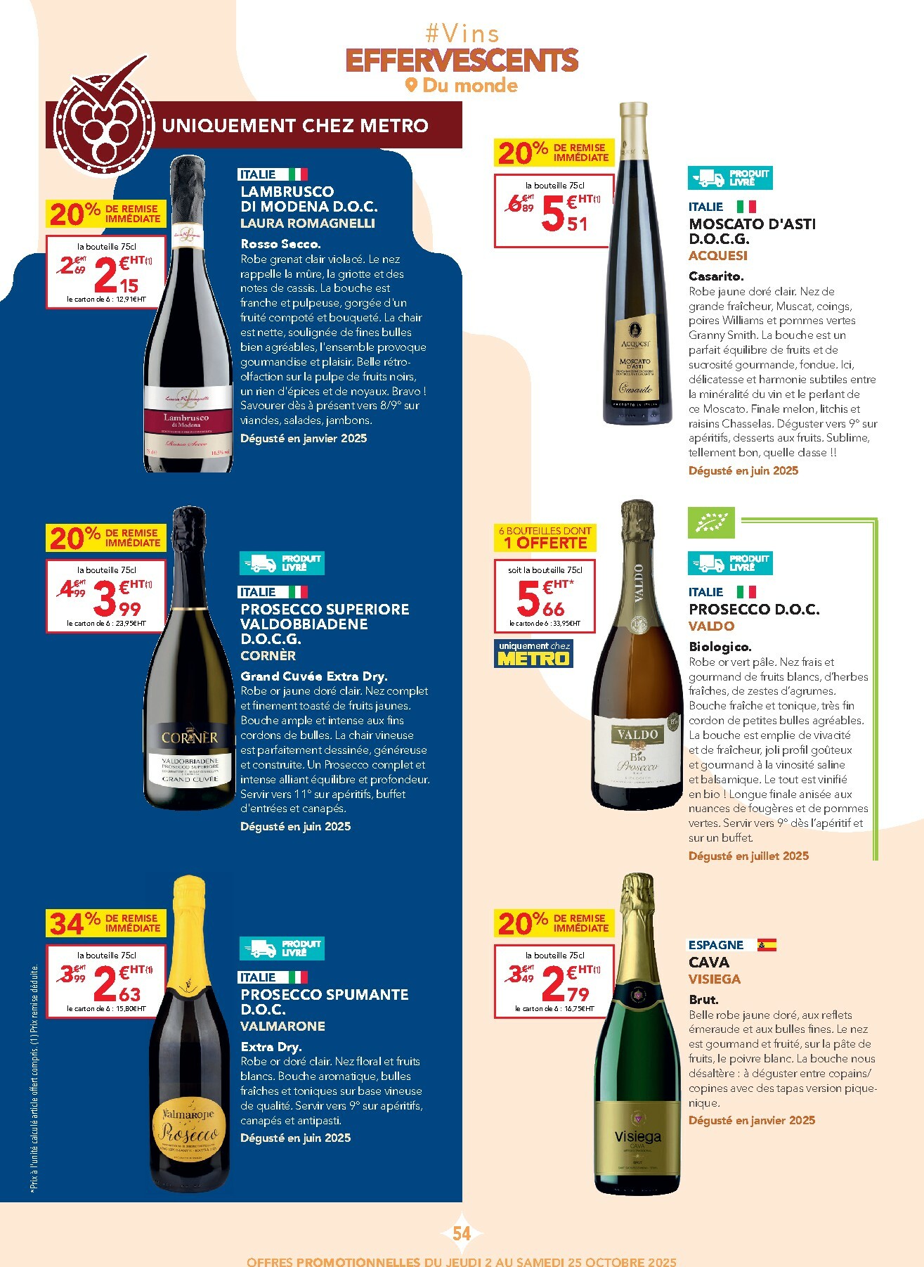 metro - Catalogue Metro - Carte des vins valable du 02/10 au 25/10 - page: 54