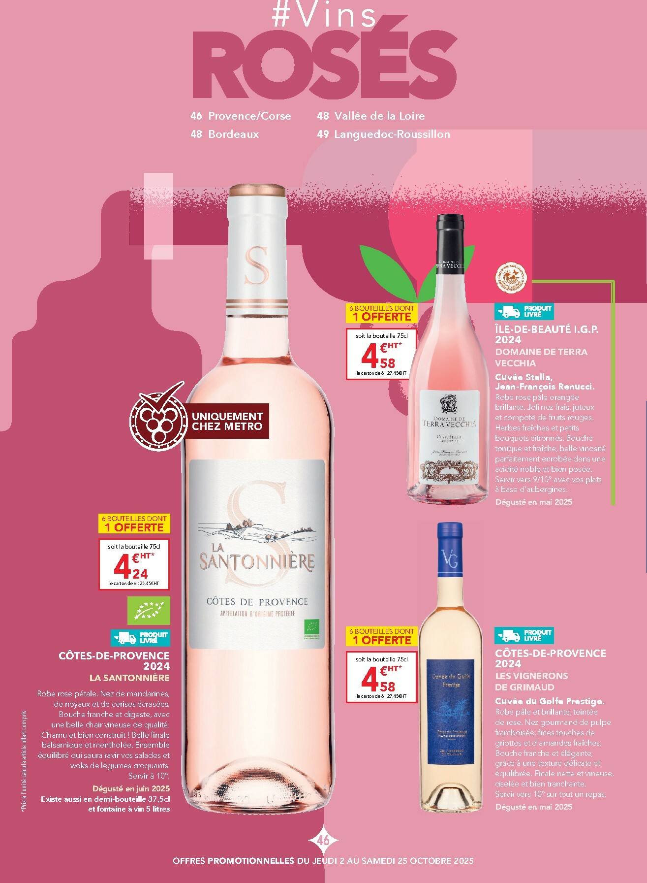 metro - Catalogue Metro - Carte des vins valable du 02/10 au 25/10 - page: 46