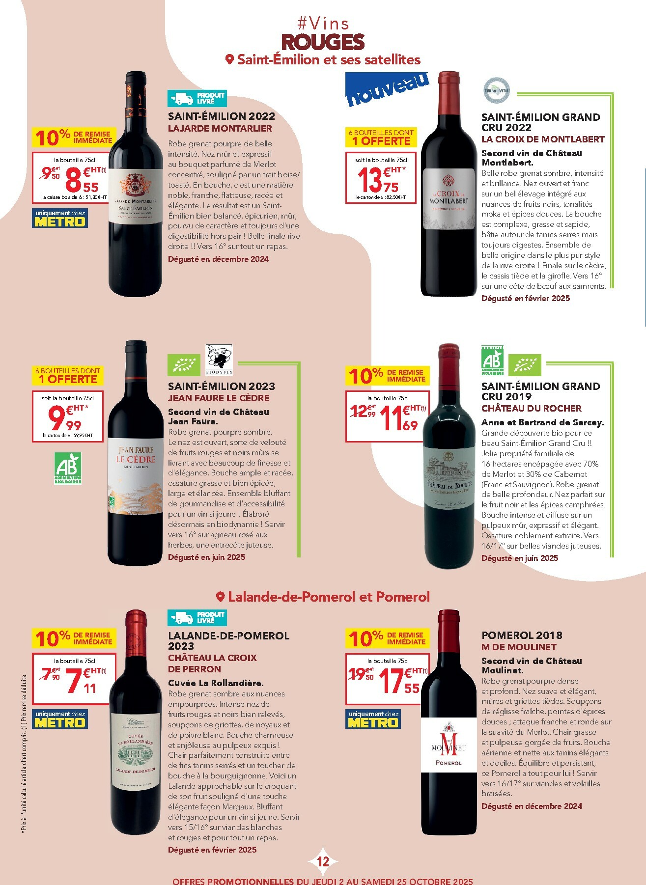 metro - Catalogue Metro - Carte des vins valable du 02/10 au 25/10 - page: 12