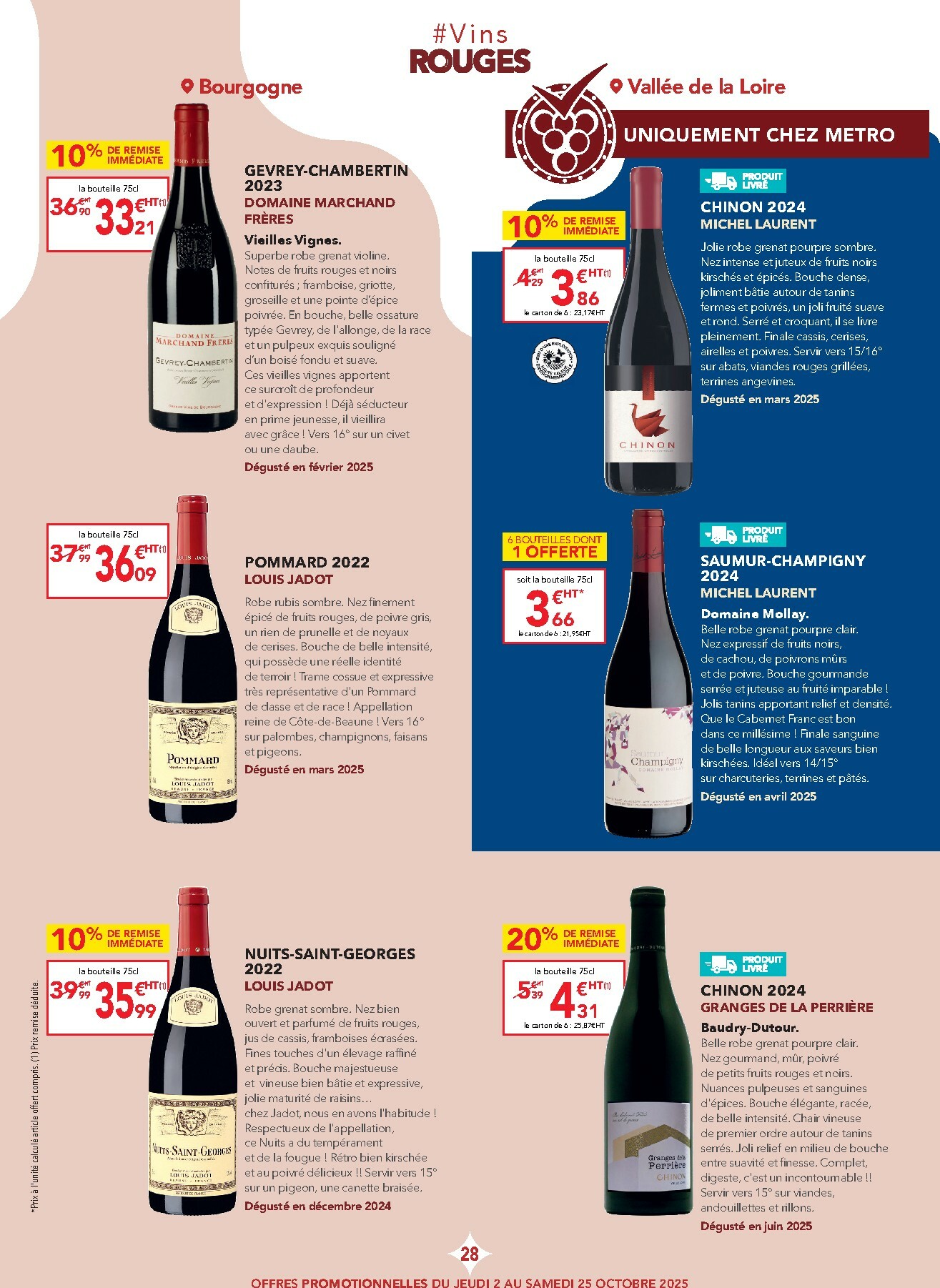 metro - Catalogue Metro - Carte des vins valable du 02/10 au 25/10 - page: 28