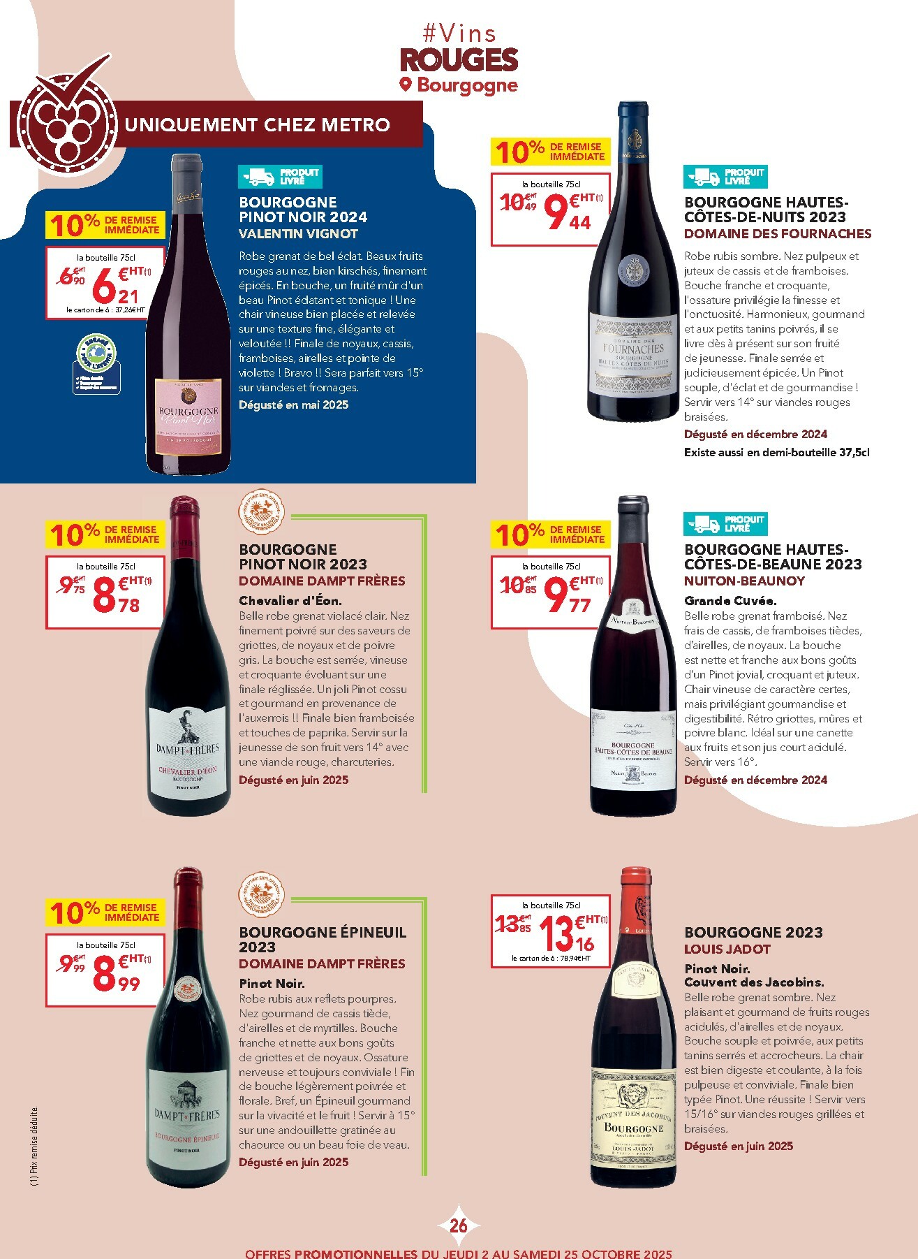 metro - Catalogue Metro - Carte des vins valable du 02/10 au 25/10 - page: 26