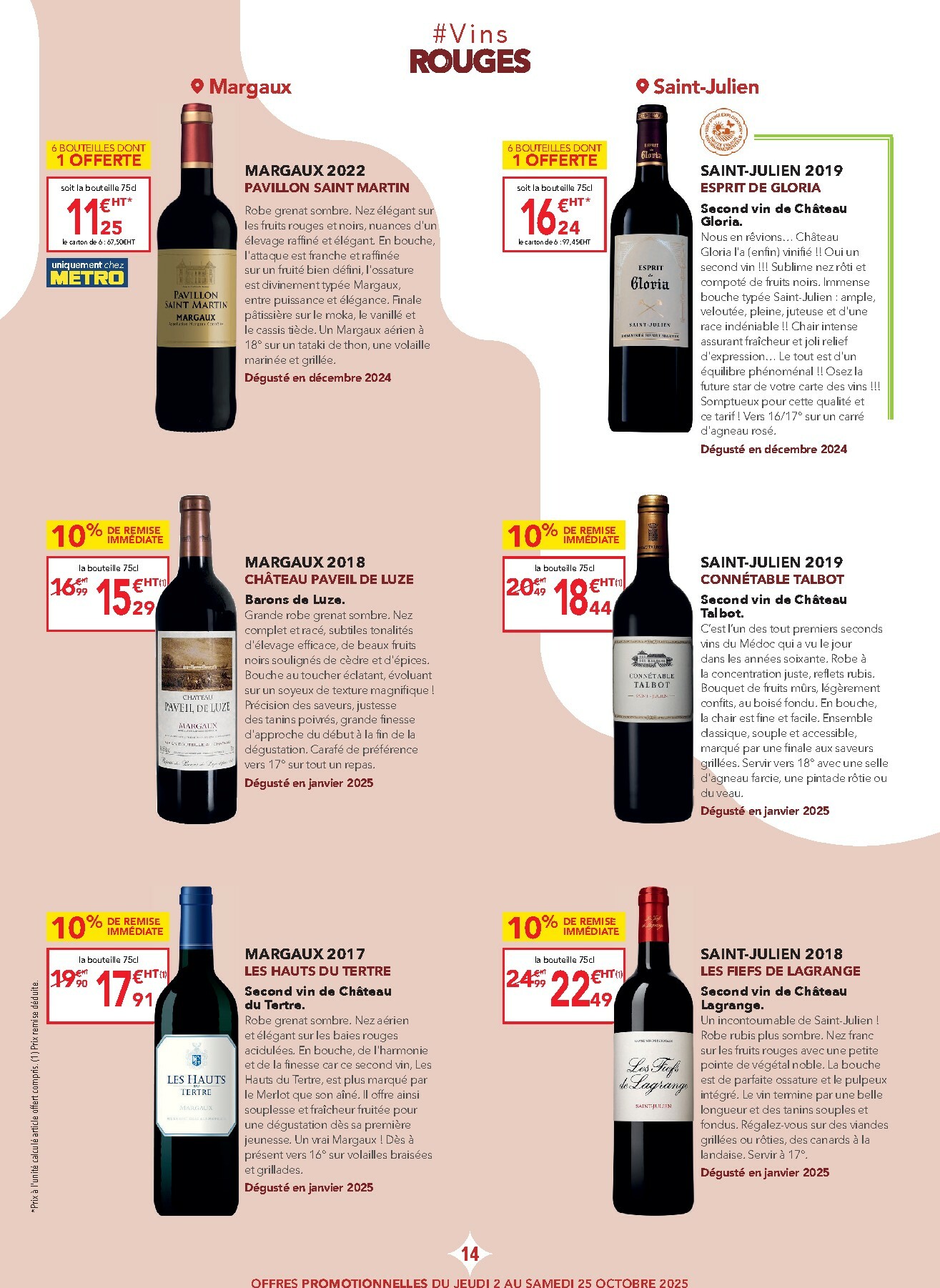 metro - Catalogue Metro - Carte des vins valable du 02/10 au 25/10 - page: 14