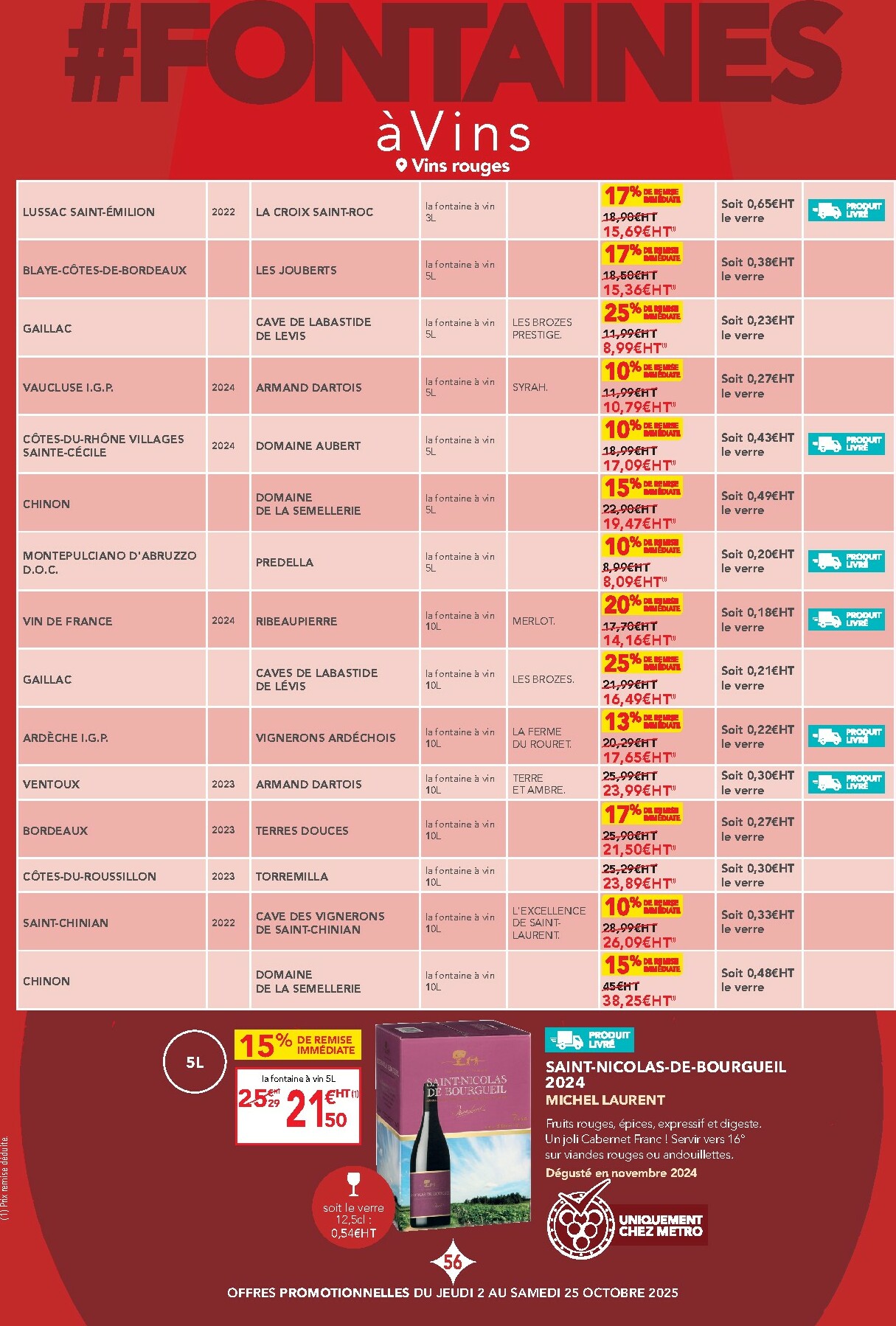metro - Catalogue Metro - Carte des vins valable du 02/10 au 25/10 - page: 56
