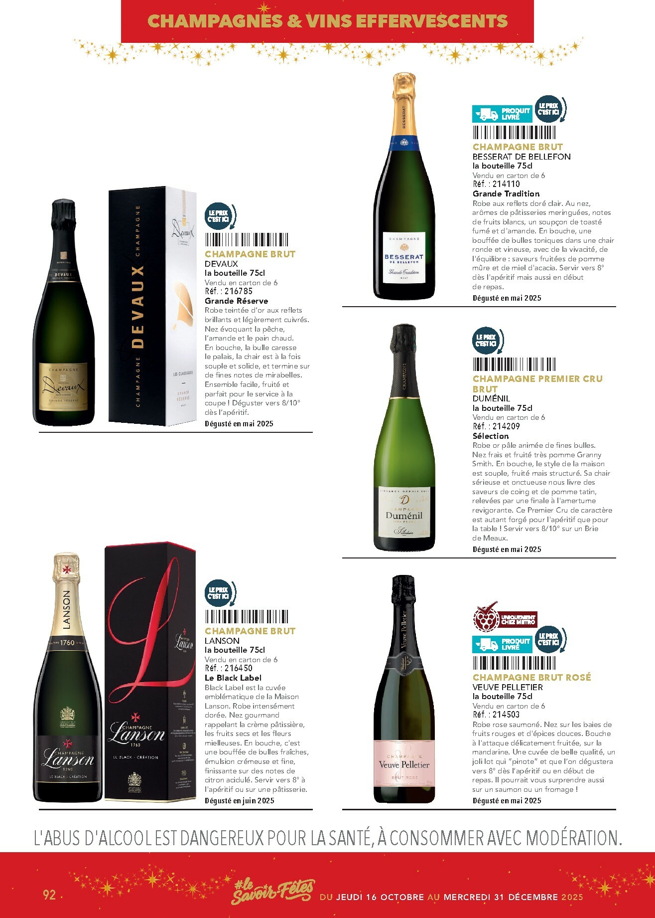 metro - Catalogue Metro - Le Savoir-Fetes valable du 16/10 au 31/12 - page: 92 metro - Catalogue Metro - Le Savoir-Fetes valable du 16/10 au 31/12 - page: 92