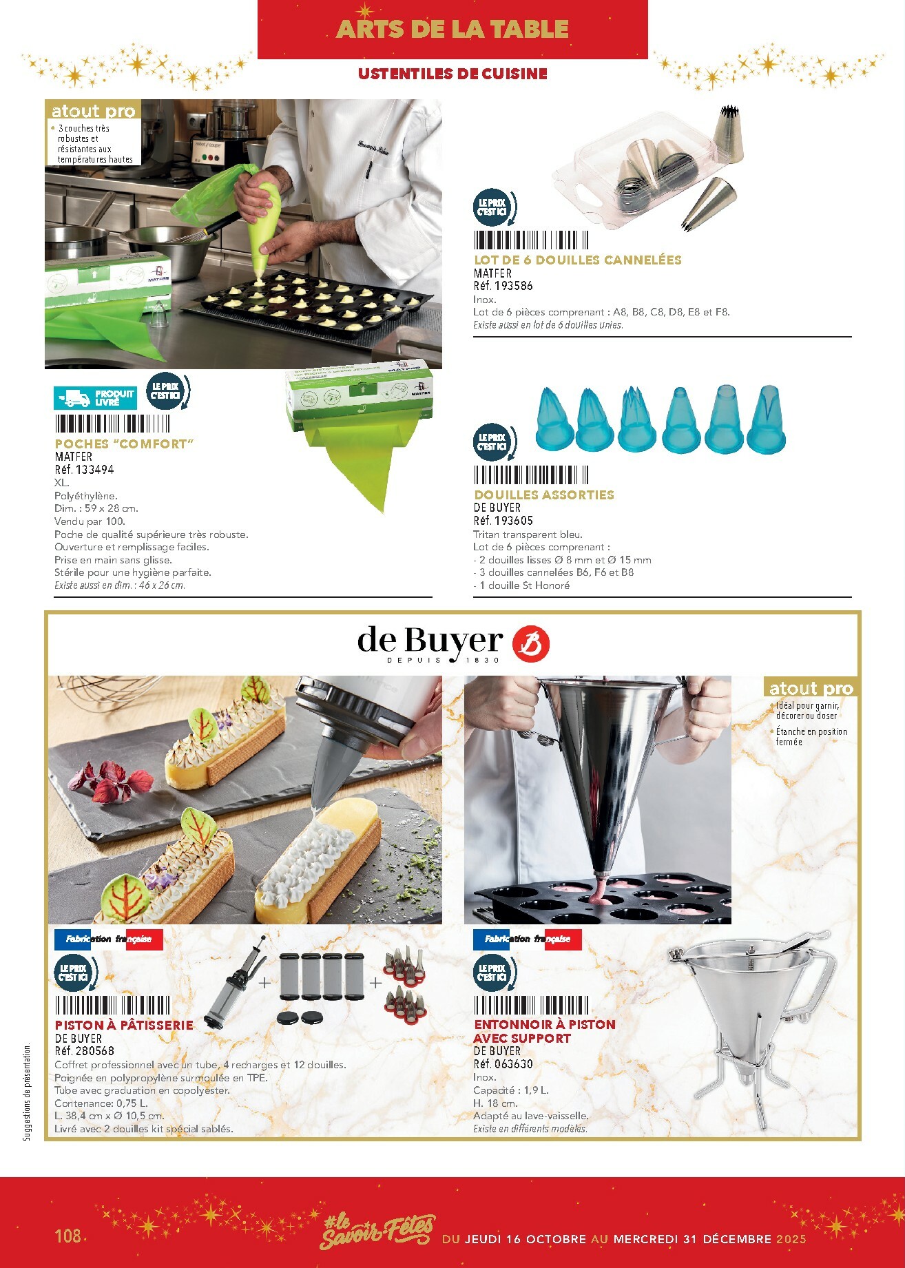 metro - Catalogue Metro - Le Savoir-Fetes valable du 16/10 au 31/12 - page: 108 metro - Catalogue Metro - Le Savoir-Fetes valable du 16/10 au 31/12 - page: 108