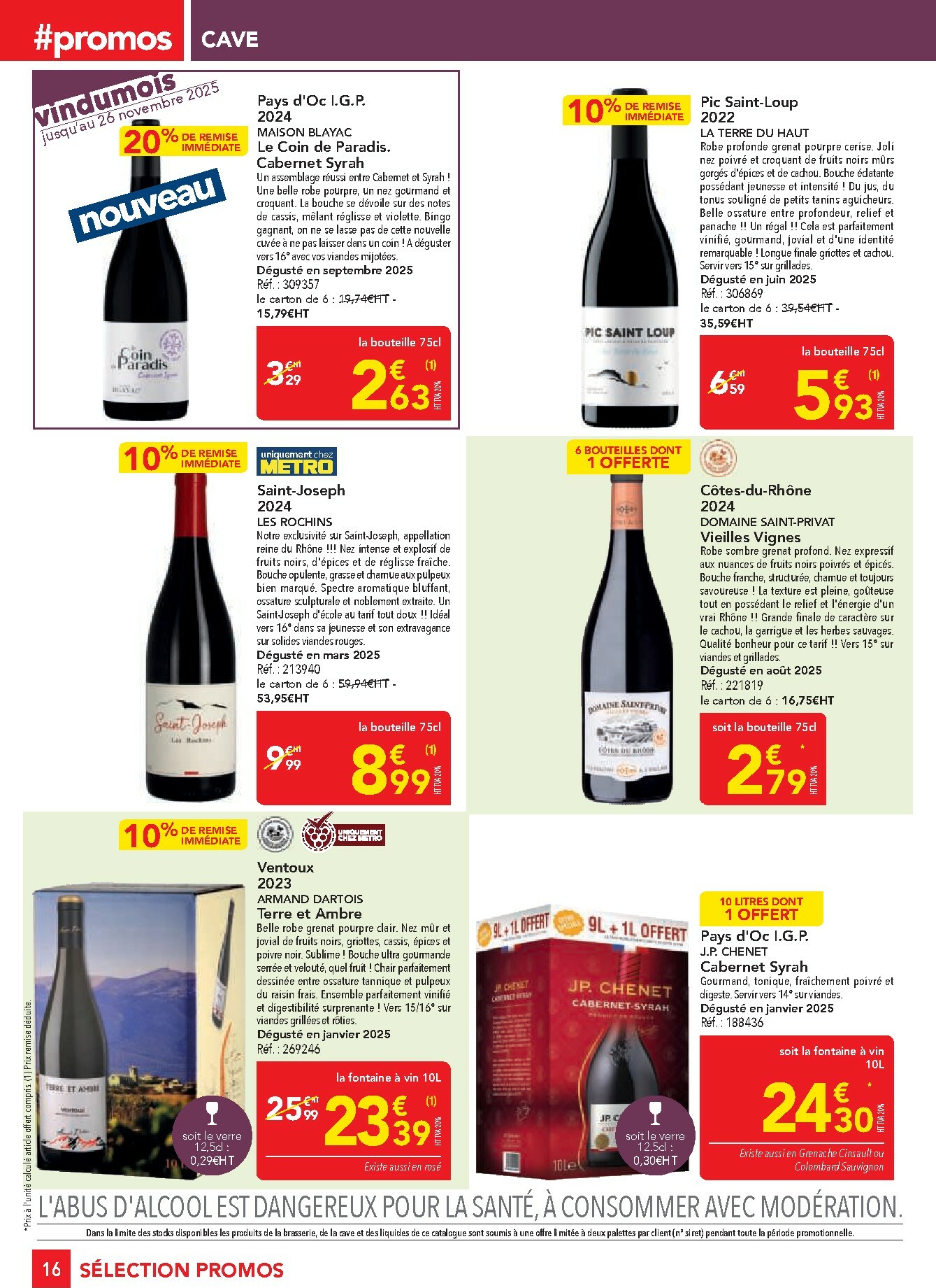 metro - Catalogue Metro - Sélection Promos Restauration valable du 30/10 au 26/11 - page: 16 metro - Catalogue Metro - Sélection Promos Restauration valable du 30/10 au 26/11 - page: 16