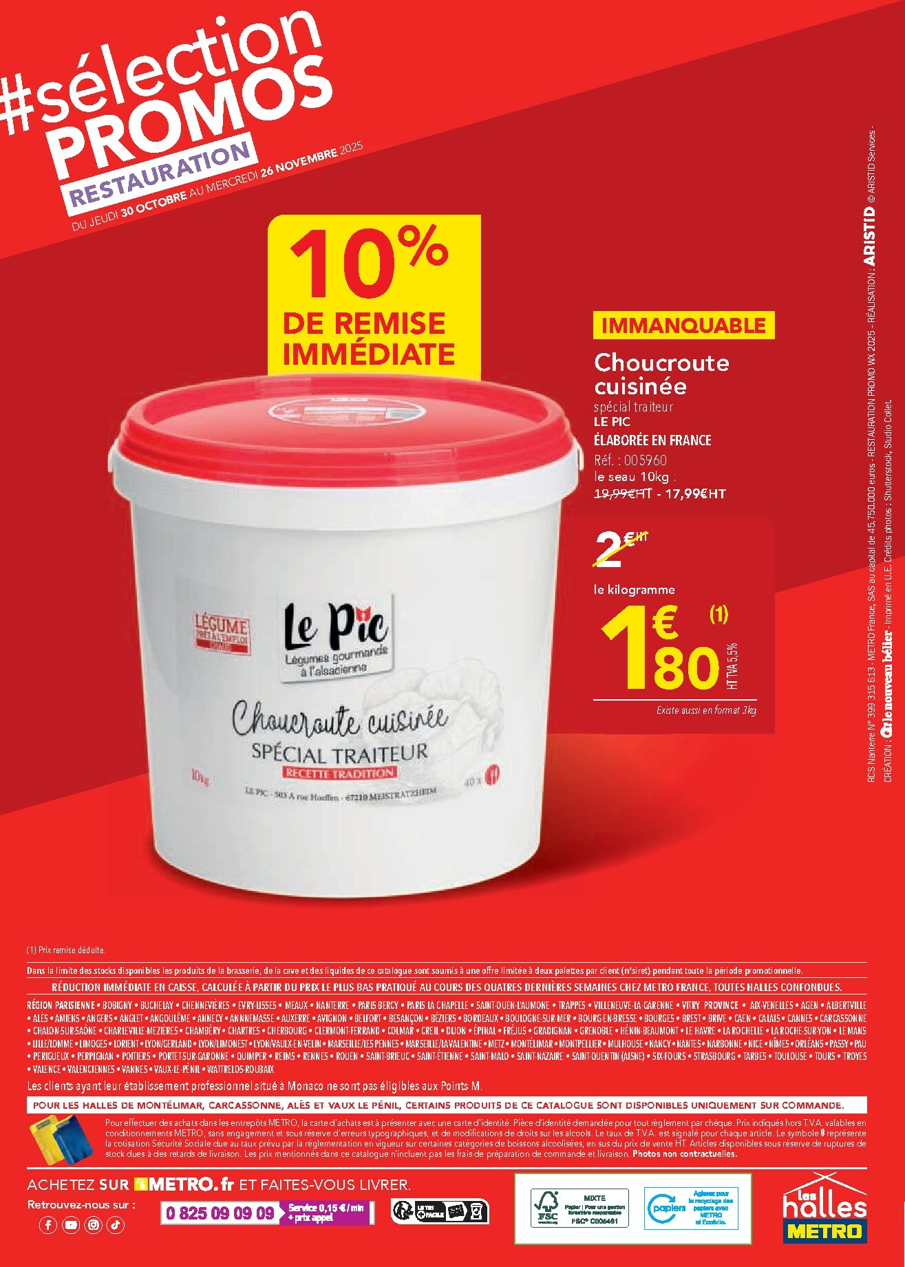 metro - Catalogue Metro - Sélection Promos Restauration valable du 30/10 au 26/11 - page: 48 metro - Catalogue Metro - Sélection Promos Restauration valable du 30/10 au 26/11 - page: 48