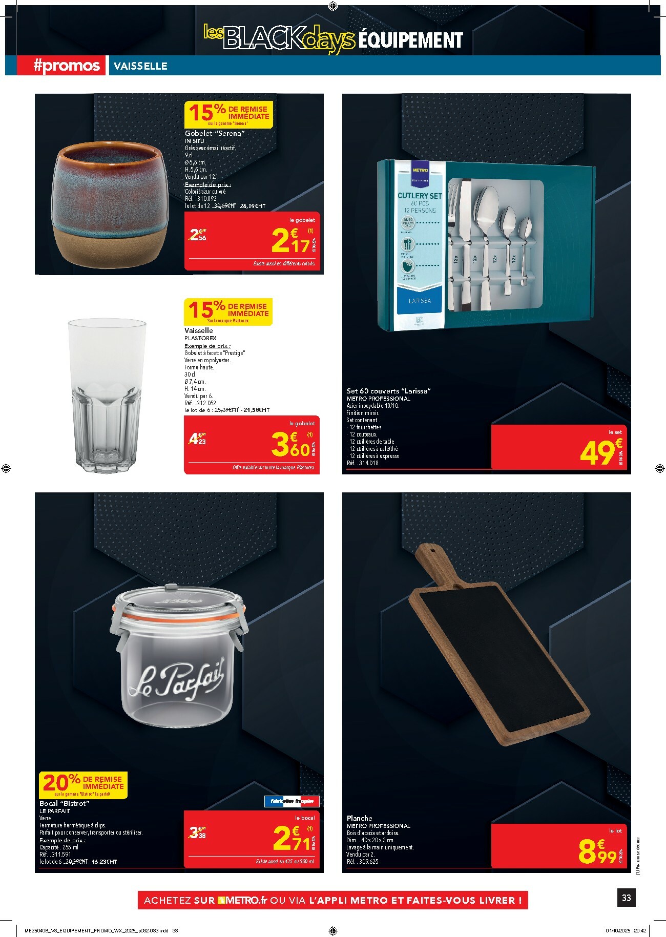 metro - Catalogue Metro - Les Black Days Equipement valable du 30/10 au 29/11 - page: 25