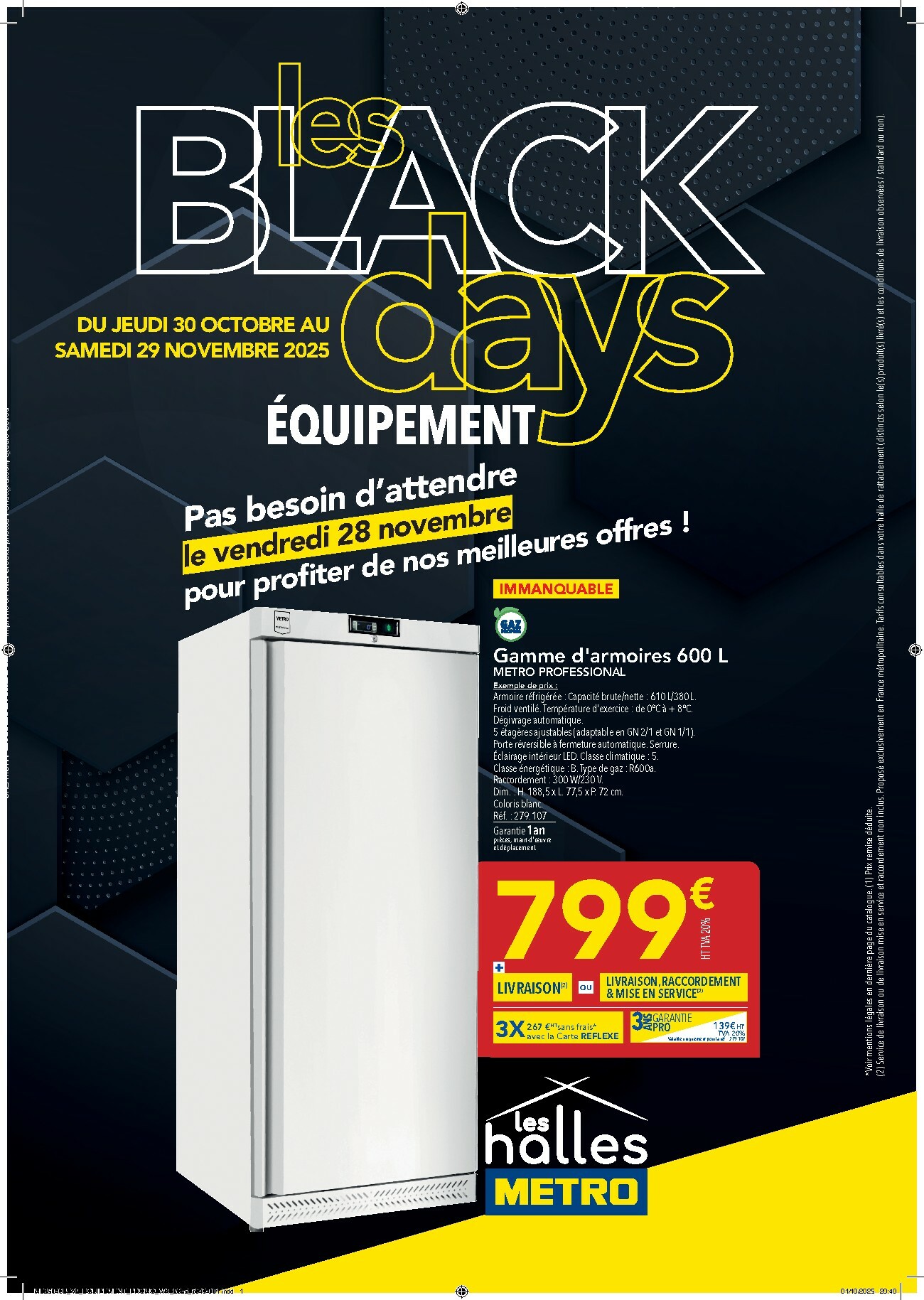 metro - Catalogue Metro - Les Black Days Equipement valable du 30/10 au 29/11