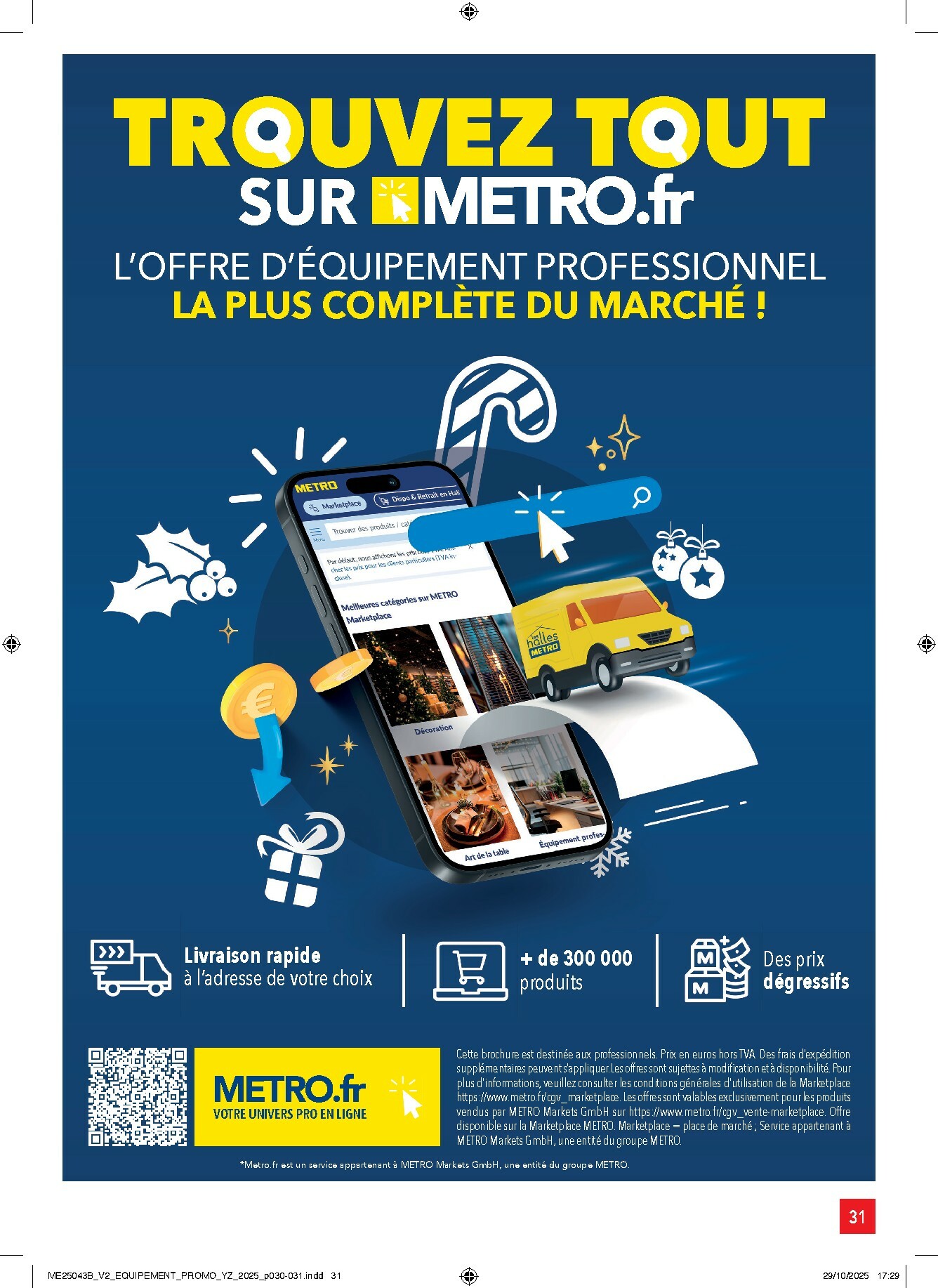metro - Catalogue Metro - Sélection Promos Equipement valable du 27/11 au 31/12 - page: 31