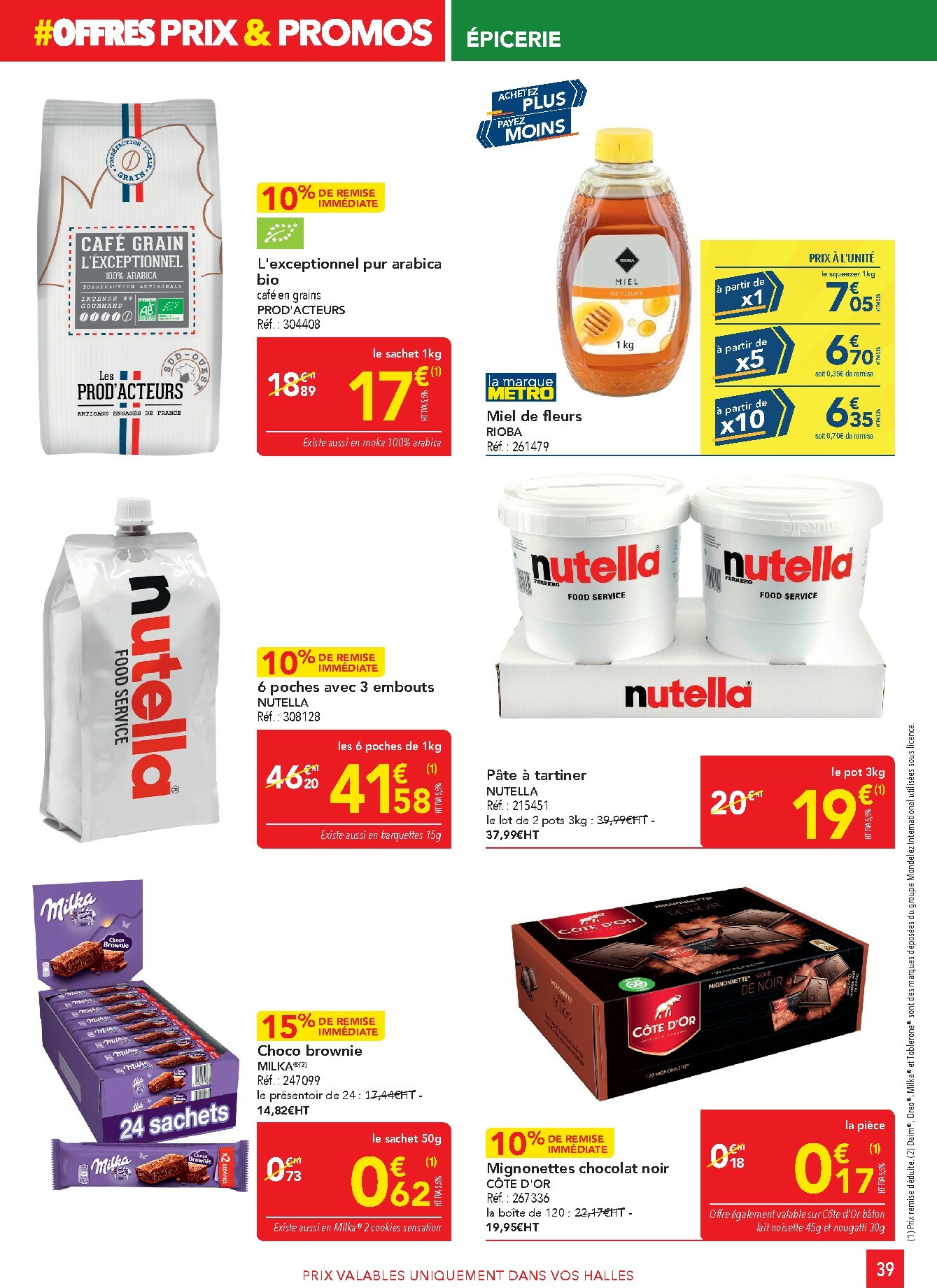 metro - Catalogue Metro - Sélection promos Restauration valable du 05/01 au 28/01 - page: 39