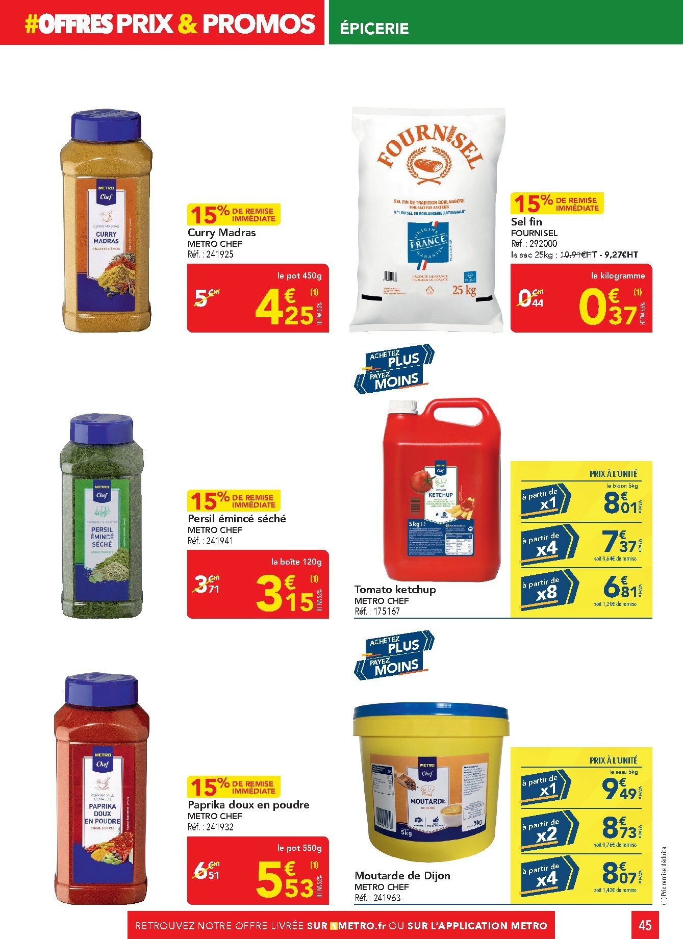 metro - Catalogue Metro - Sélection promos Restauration valable du 05/01 au 28/01 - page: 45
