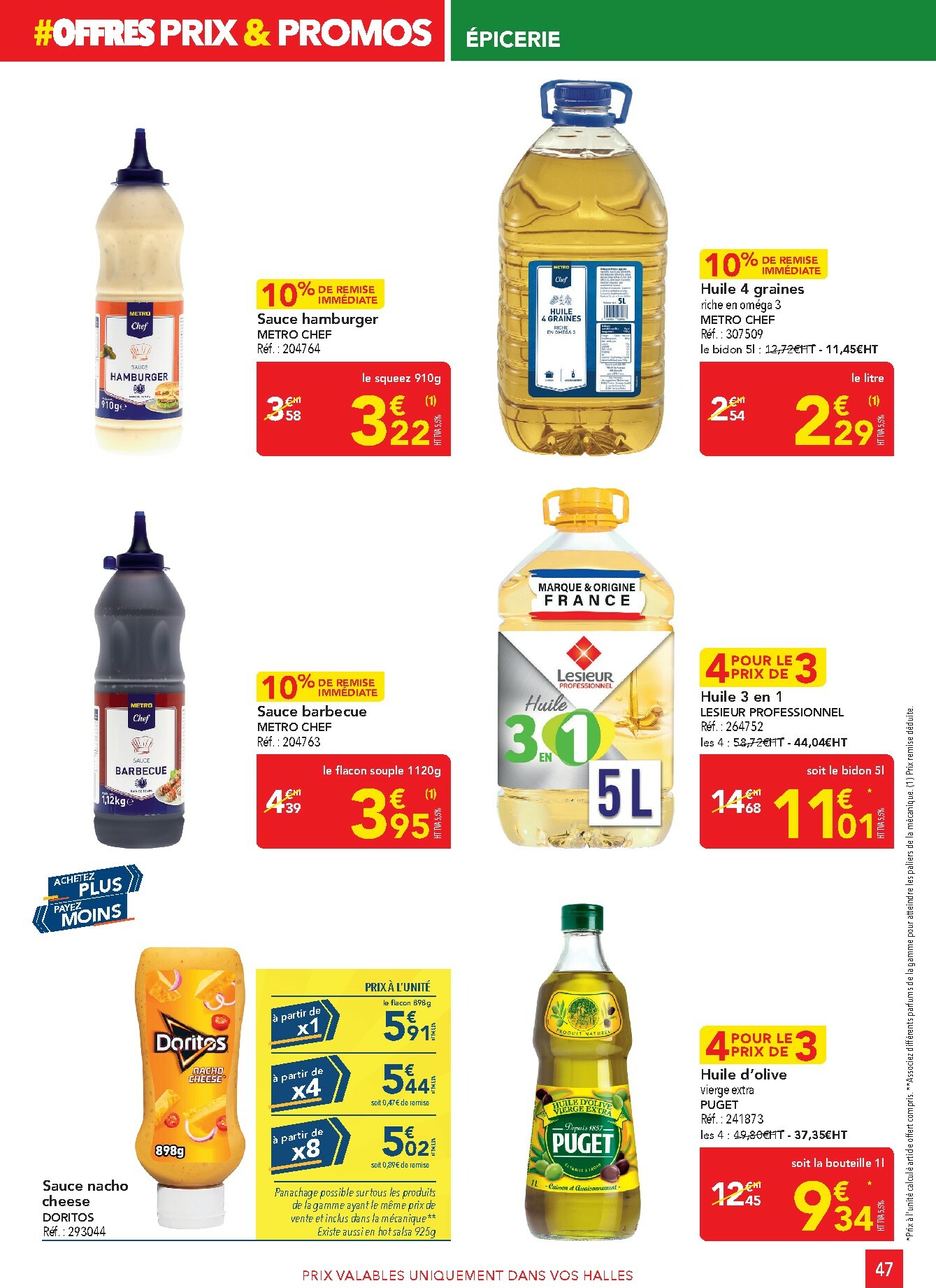 metro - Catalogue Metro - Sélection promos Restauration valable du 05/01 au 28/01 - page: 47