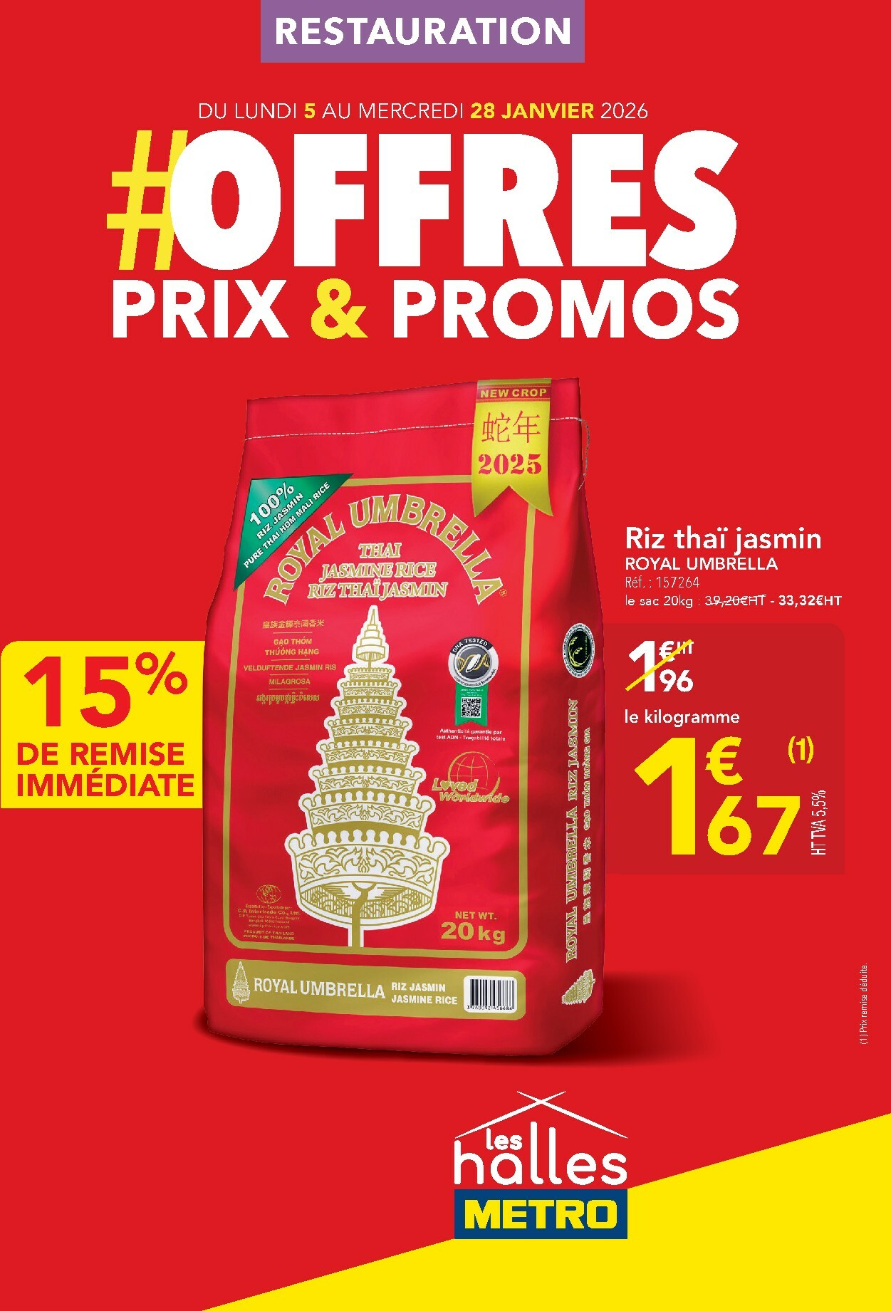 metro - Catalogue Metro - Sélection promos Restauration valable du 05/01 au 28/01