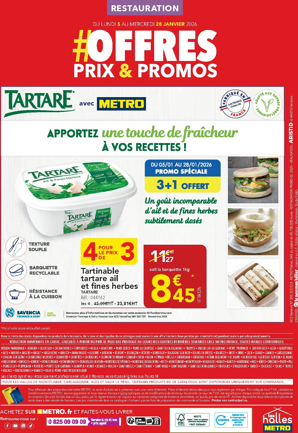metro - Catalogue Metro - Sélection promos Restauration valable du 05/01 au 28/01 - page: 48