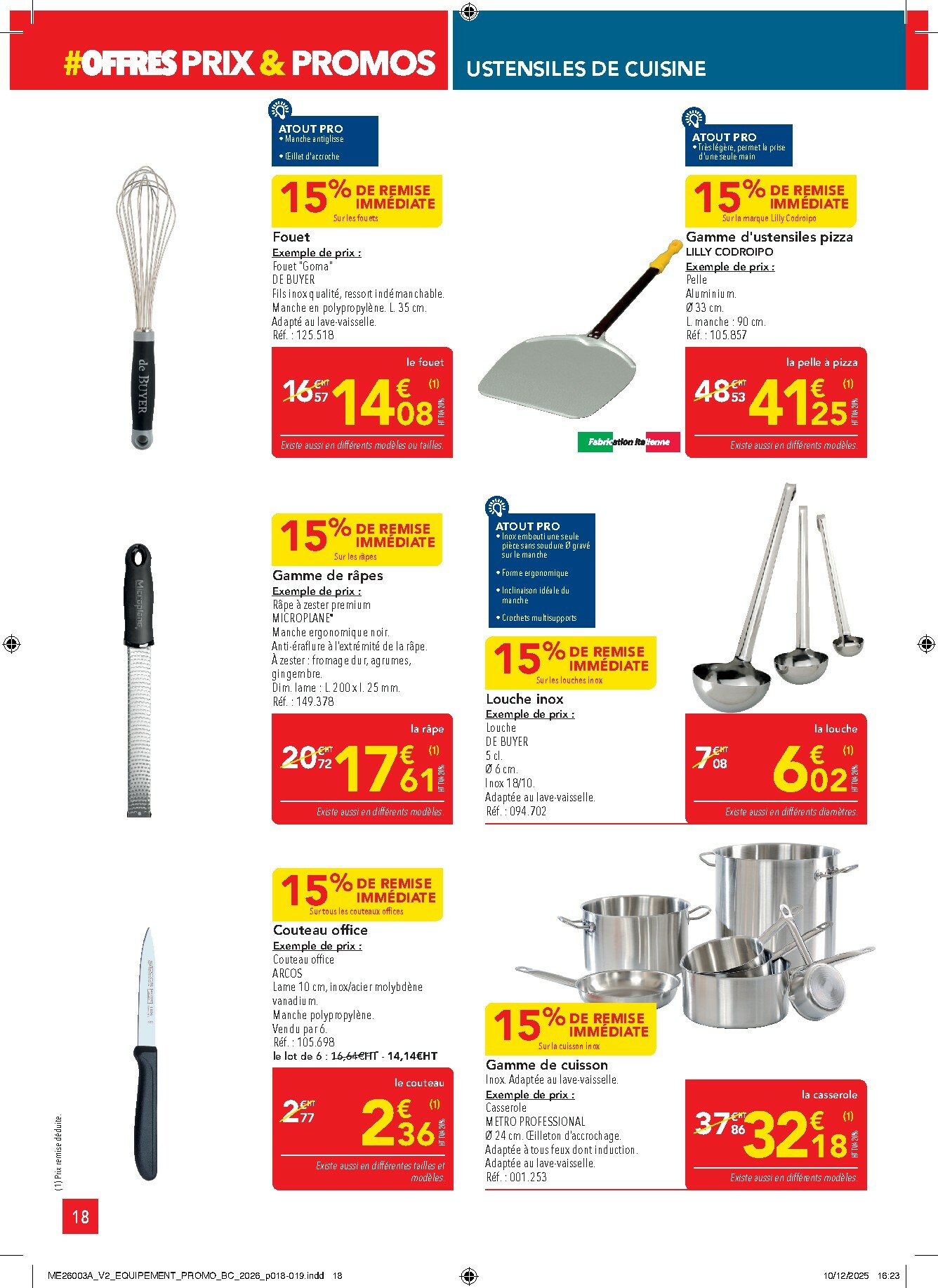 metro - Catalogue Metro - Offres Prix & Promos Equipement valable du 05/01 au 28/01 - page: 18