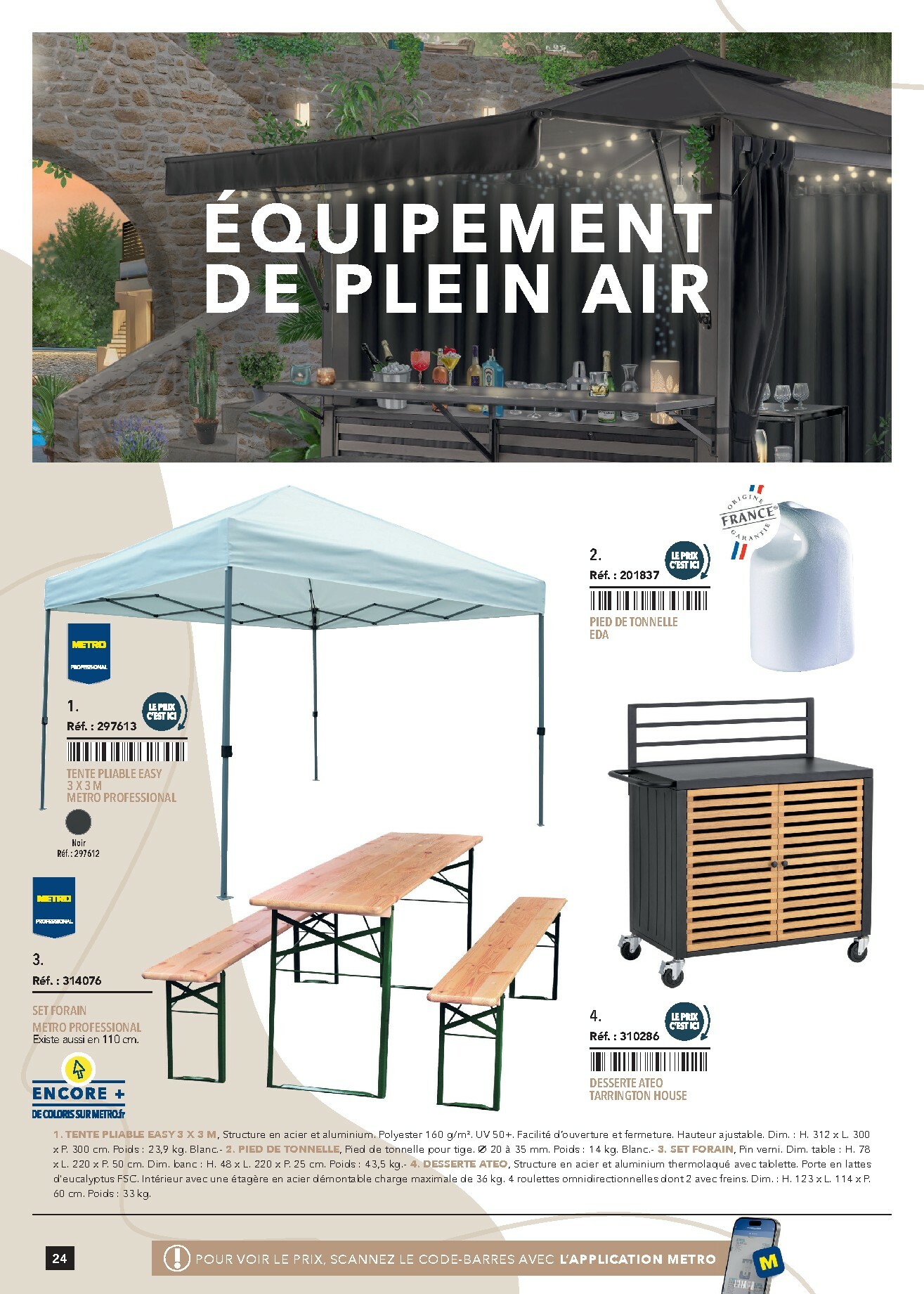 metro - Catalogue Metro - #Terrasse&salle valable du 28/01 au 31/12 - page: 24