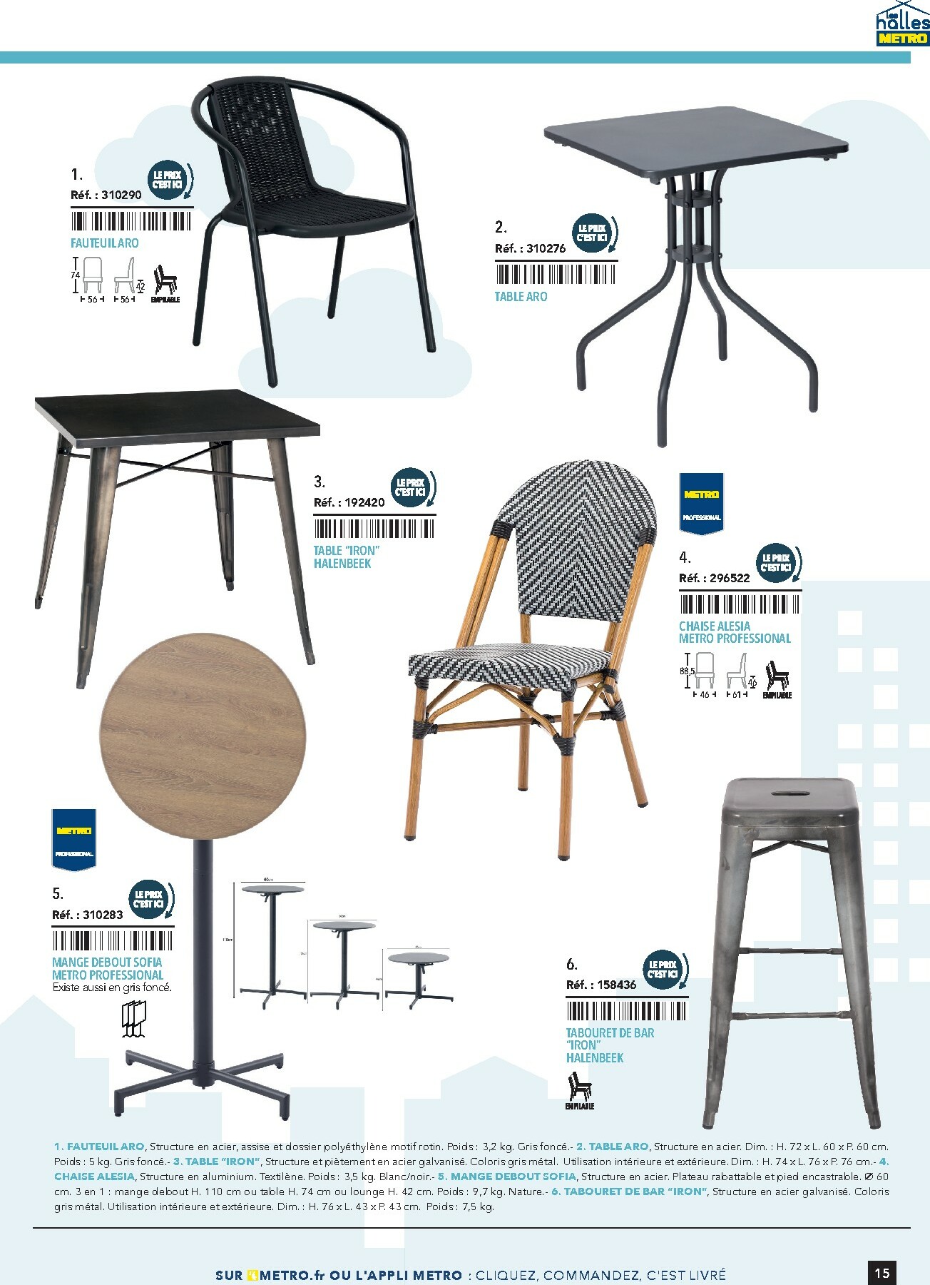 metro - Catalogue Metro - #Terrasse&salle valable du 28/01 au 31/12 - page: 15