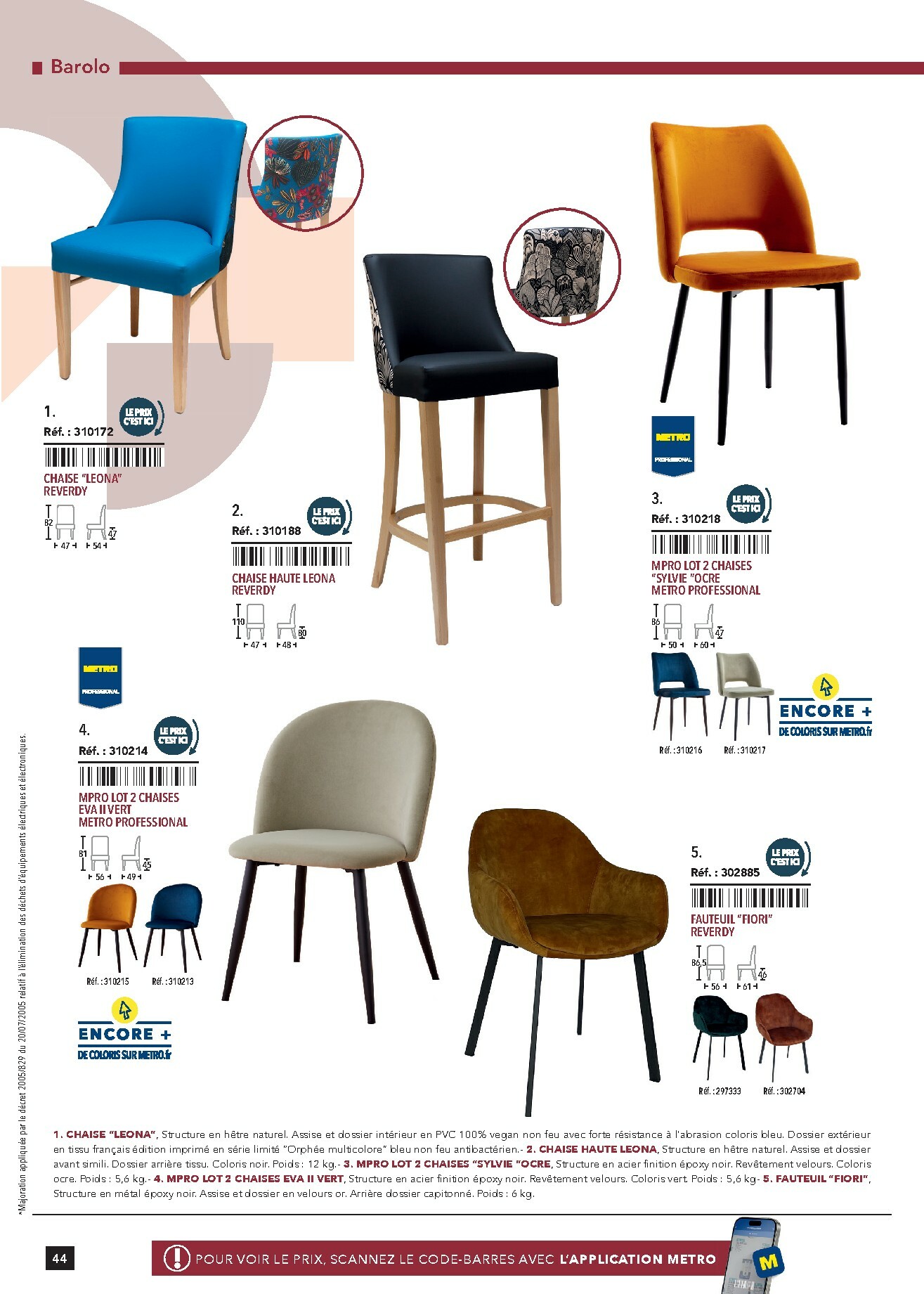 metro - Catalogue Metro - #Terrasse&salle valable du 28/01 au 31/12 - page: 44