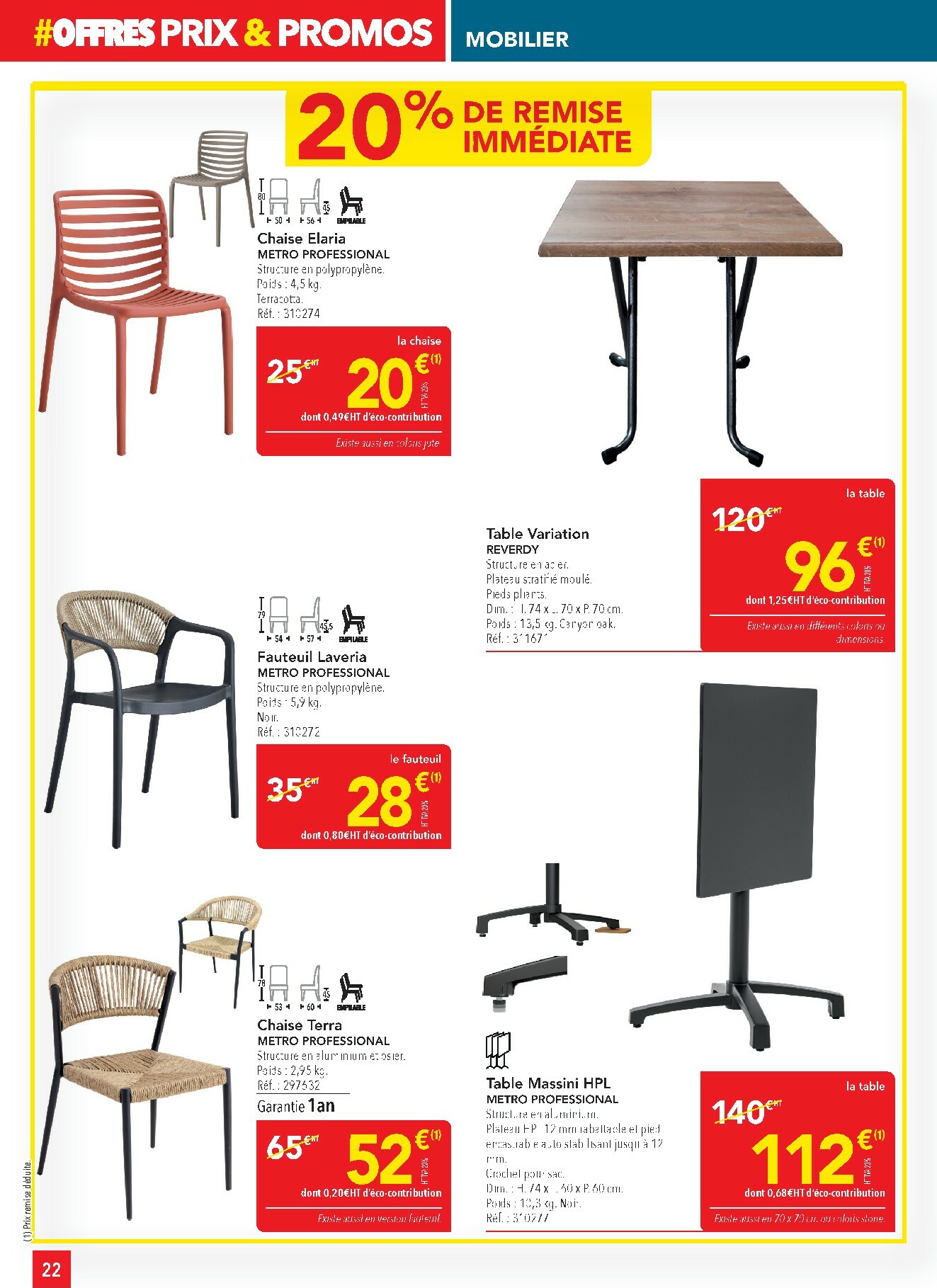 metro - Catalogue Metro - Offres Prix & Promos Equipement valable du 29/01 au 25/02 - page: 22