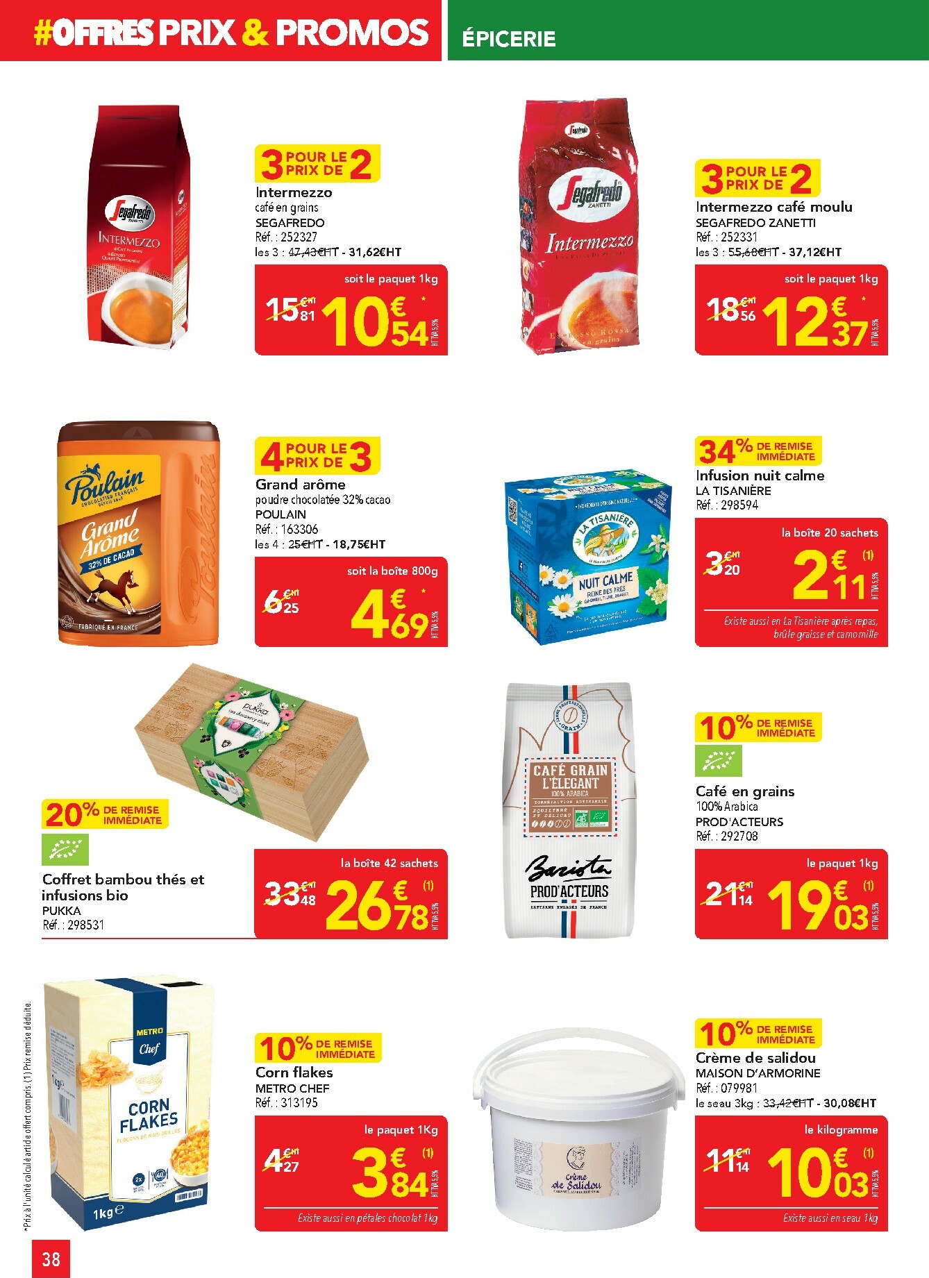 metro - Catalogue Metro - Offres Prix & Promos Restauration valable du 29/01 au 25/02 - page: 38