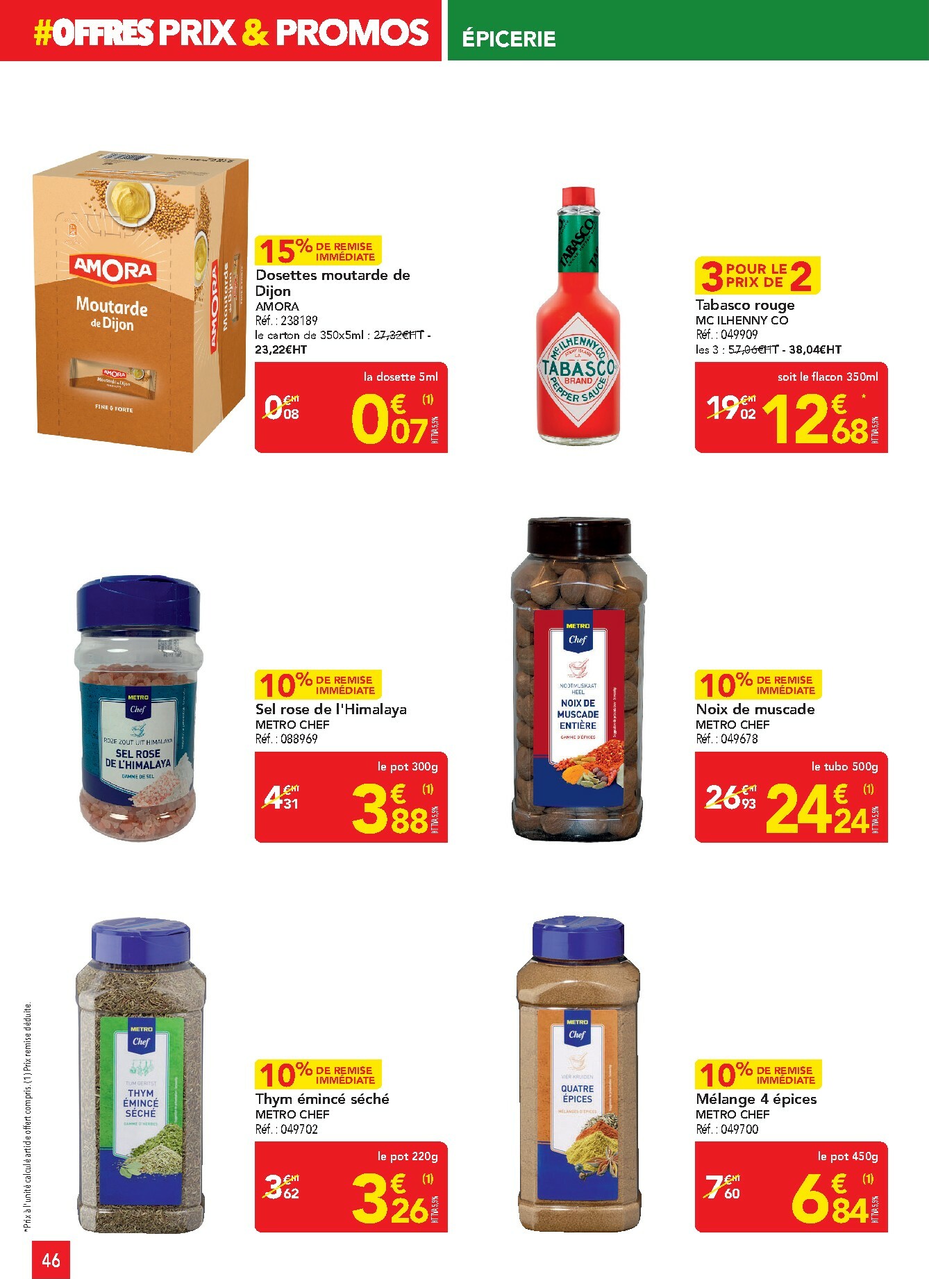 metro - Catalogue Metro - Offres Prix & Promos Restauration valable du 29/01 au 25/02 - page: 46