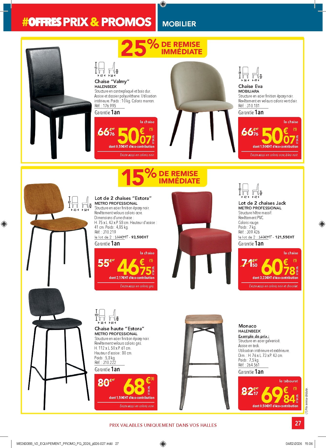 metro - Catalogue Metro - Offres Prix & Promos Equipement valable du 26/02/2026 au 25/03/2026 - page: 27