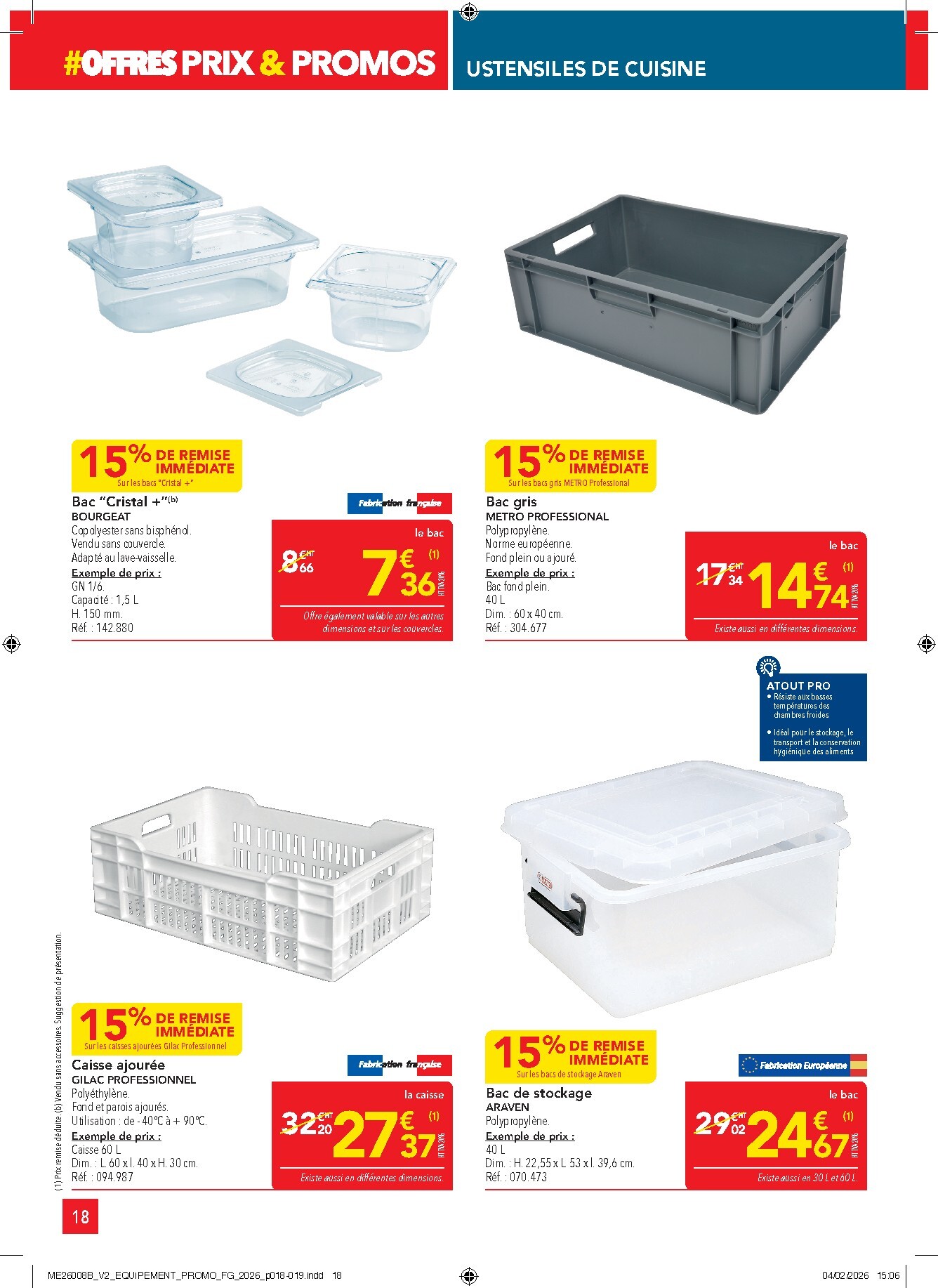 metro - Catalogue Metro - Offres Prix & Promos Equipement valable du 26/02/2026 au 25/03/2026 - page: 18