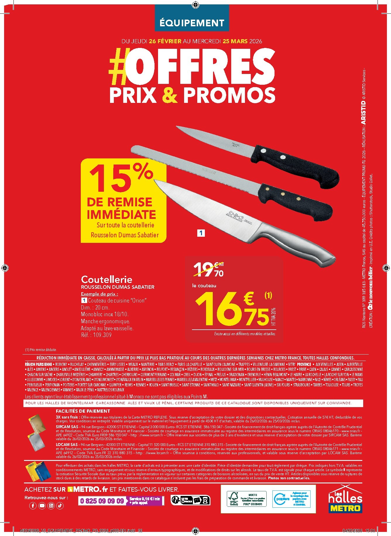 metro - Catalogue Metro - Offres Prix & Promos Equipement valable du 26/02/2026 au 25/03/2026 - page: 32