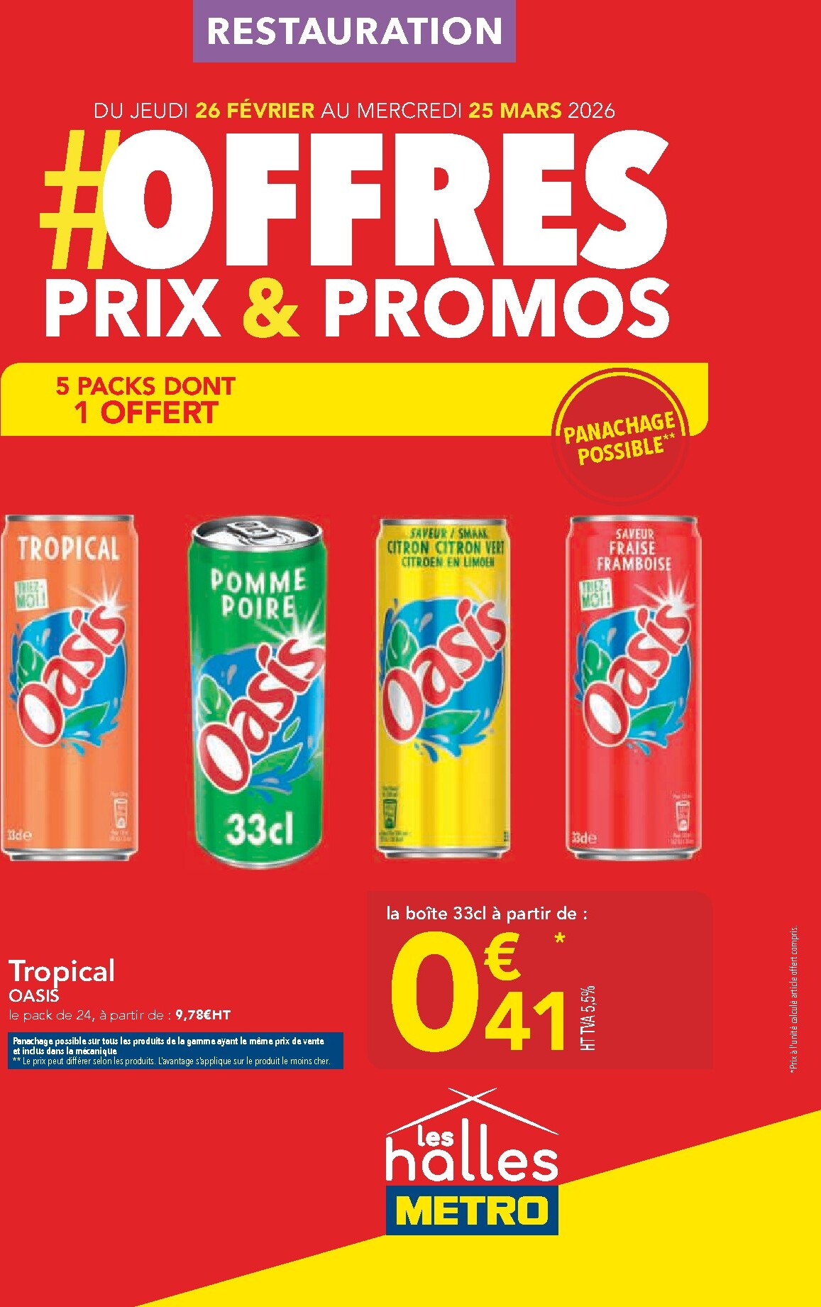 metro - Catalogue Metro - Offres Prix & Promos Restauration valable du 26/02/2026 au 25/03/2026