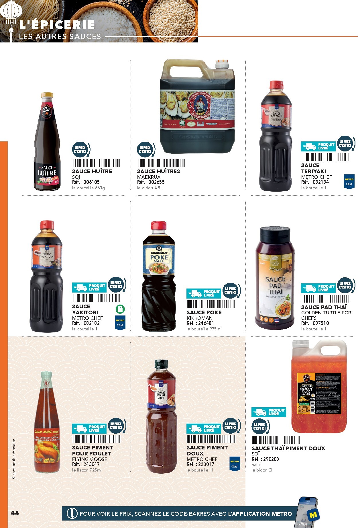 metro - Current Metro - #Restauration asiatique leaflet valid from du mercredi 08/04/2026 to de jeudi 31/12/2026 - page: 44