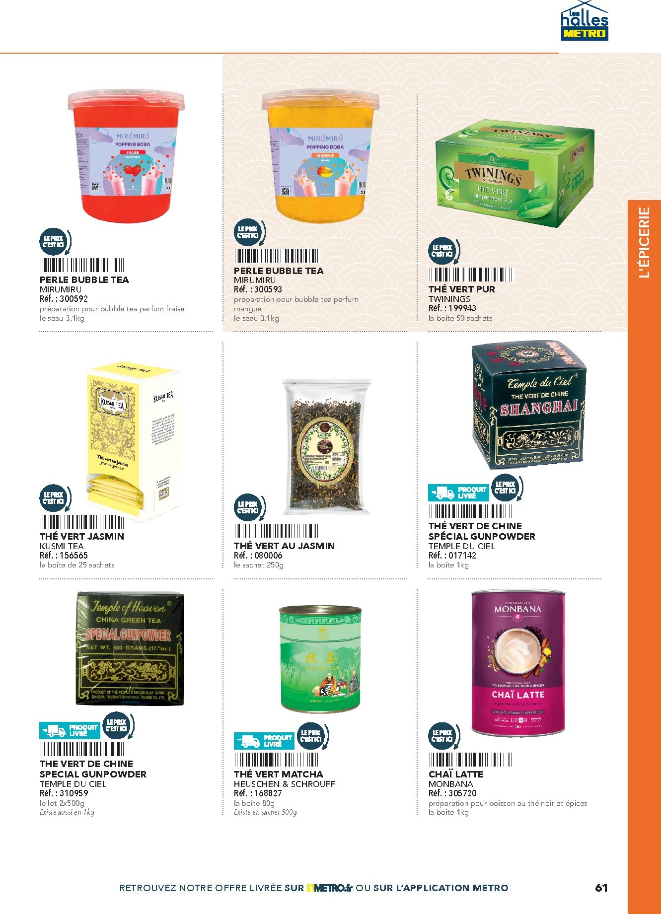 metro - Current Metro - #Restauration asiatique leaflet valid from du mercredi 08/04/2026 to de jeudi 31/12/2026 - page: 61