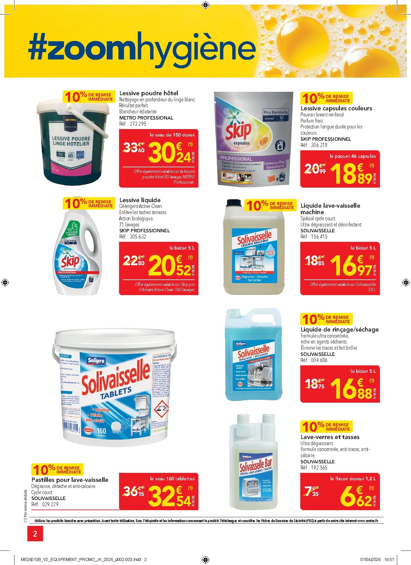 metro - Current Metro - Offres Prix & Promos Equipement leaflet valid from de jeudi 23/04/2026 to du mercredi 20/05/2026 - page: 2