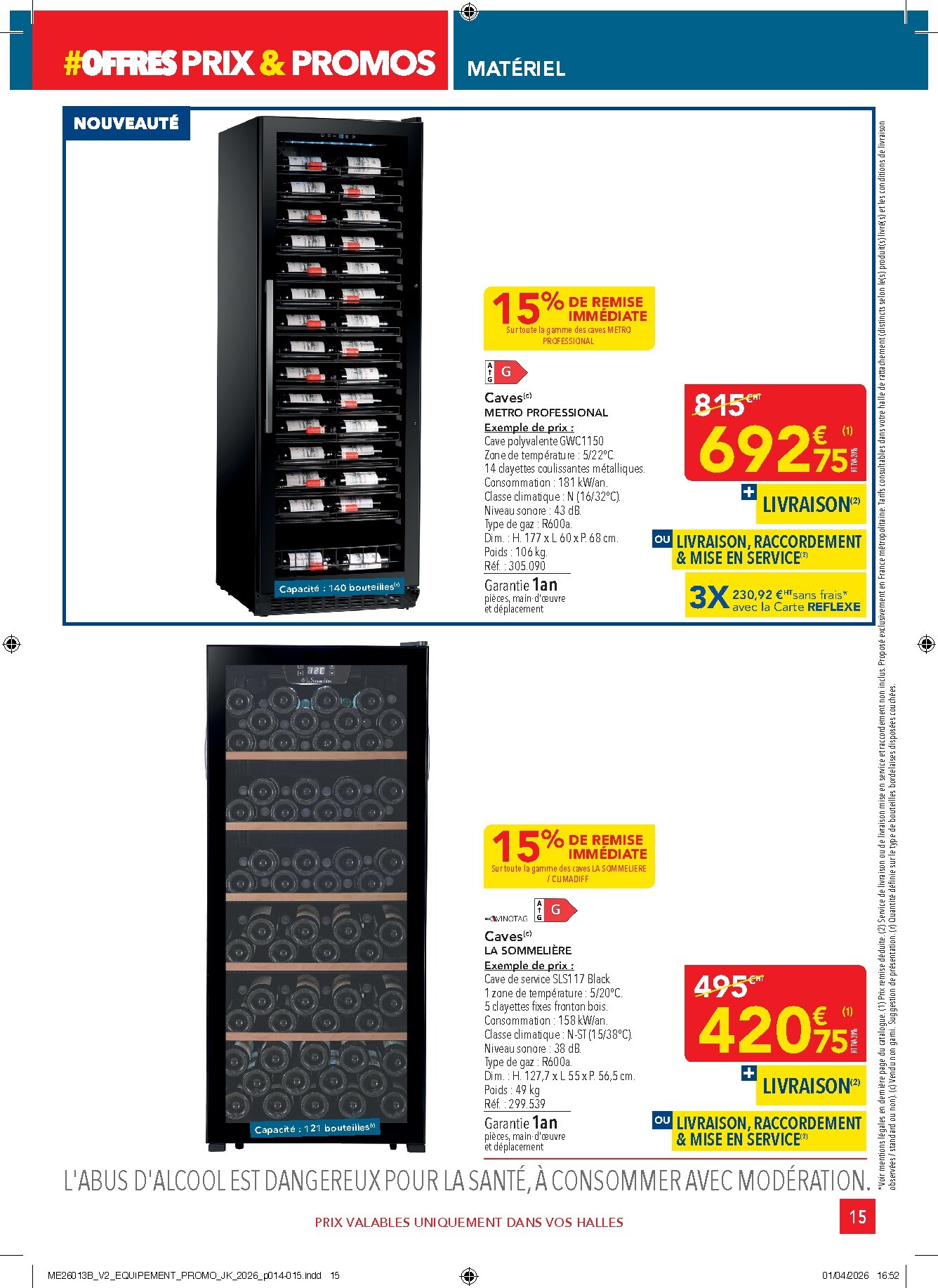metro - Current Metro - Offres Prix & Promos Equipement leaflet valid from de jeudi 23/04/2026 to du mercredi 20/05/2026 - page: 15