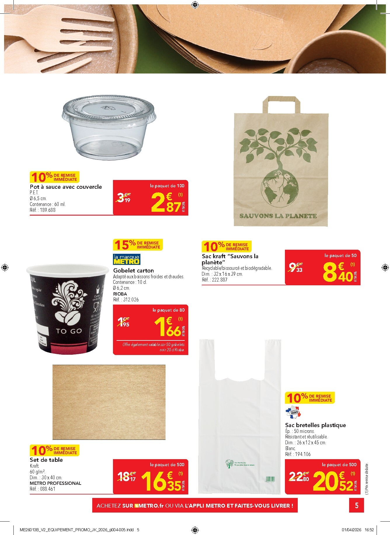 metro - Current Metro - Offres Prix & Promos Equipement leaflet valid from de jeudi 23/04/2026 to du mercredi 20/05/2026 - page: 5