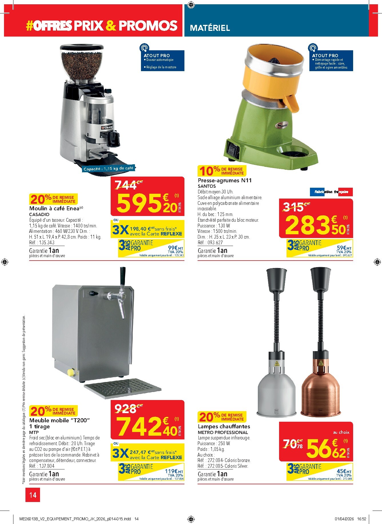 metro - Current Metro - Offres Prix & Promos Equipement leaflet valid from de jeudi 23/04/2026 to du mercredi 20/05/2026 - page: 14