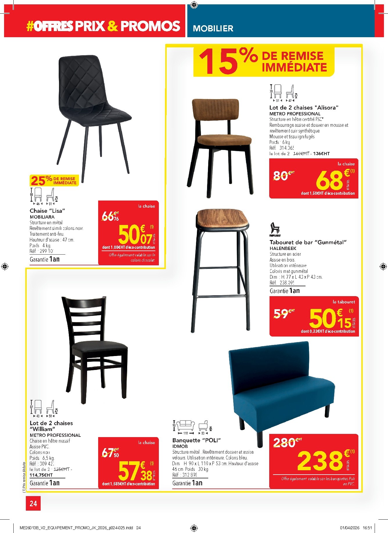 metro - Current Metro - Offres Prix & Promos Equipement leaflet valid from de jeudi 23/04/2026 to du mercredi 20/05/2026 - page: 24