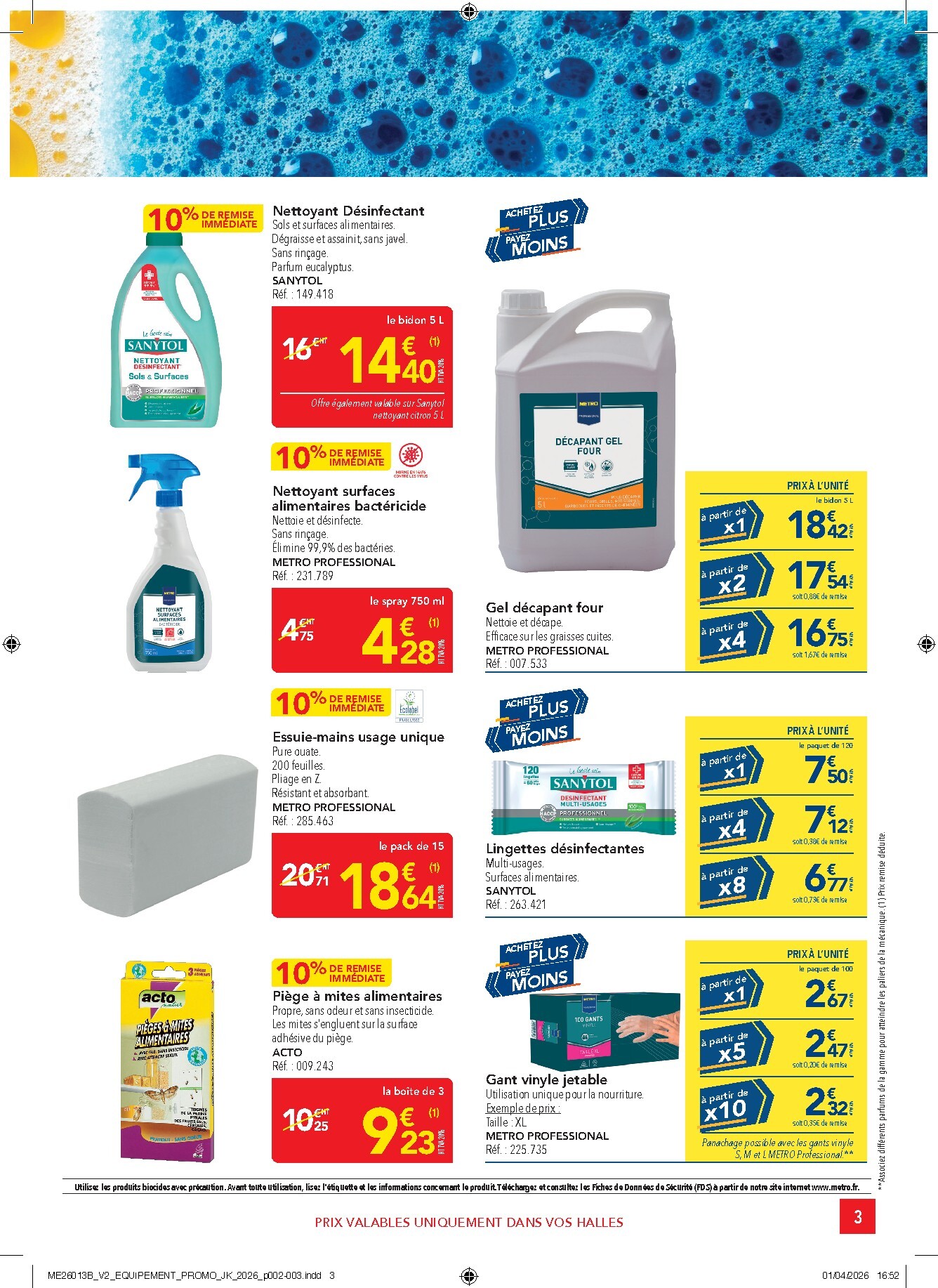 metro - Current Metro - Offres Prix & Promos Equipement leaflet valid from de jeudi 23/04/2026 to du mercredi 20/05/2026 - page: 3