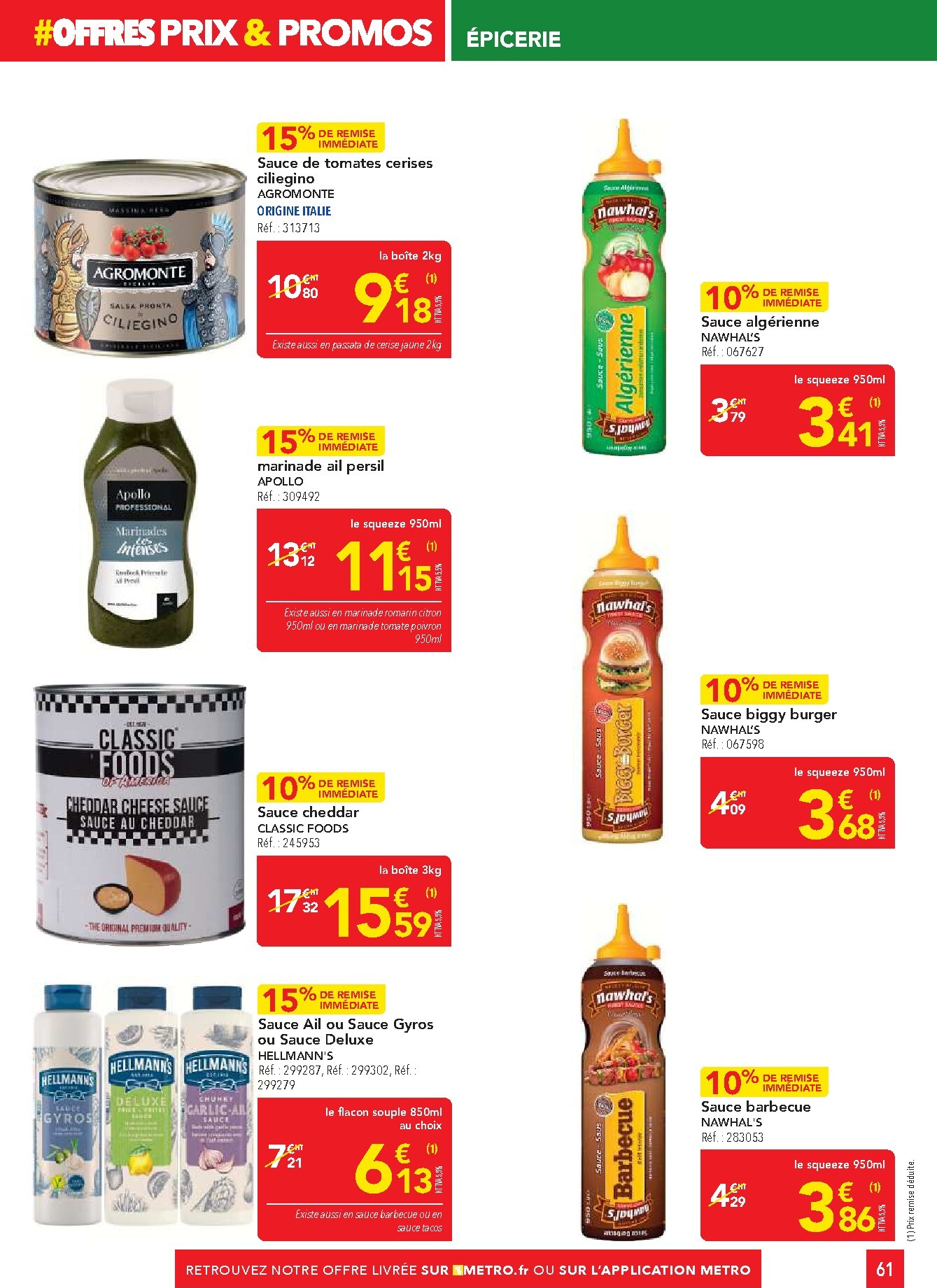 metro - Current Metro - Offres Prix & Promos Restauration leaflet valid from de jeudi 23/04/2026 to du mercredi 20/05/2026 - page: 61