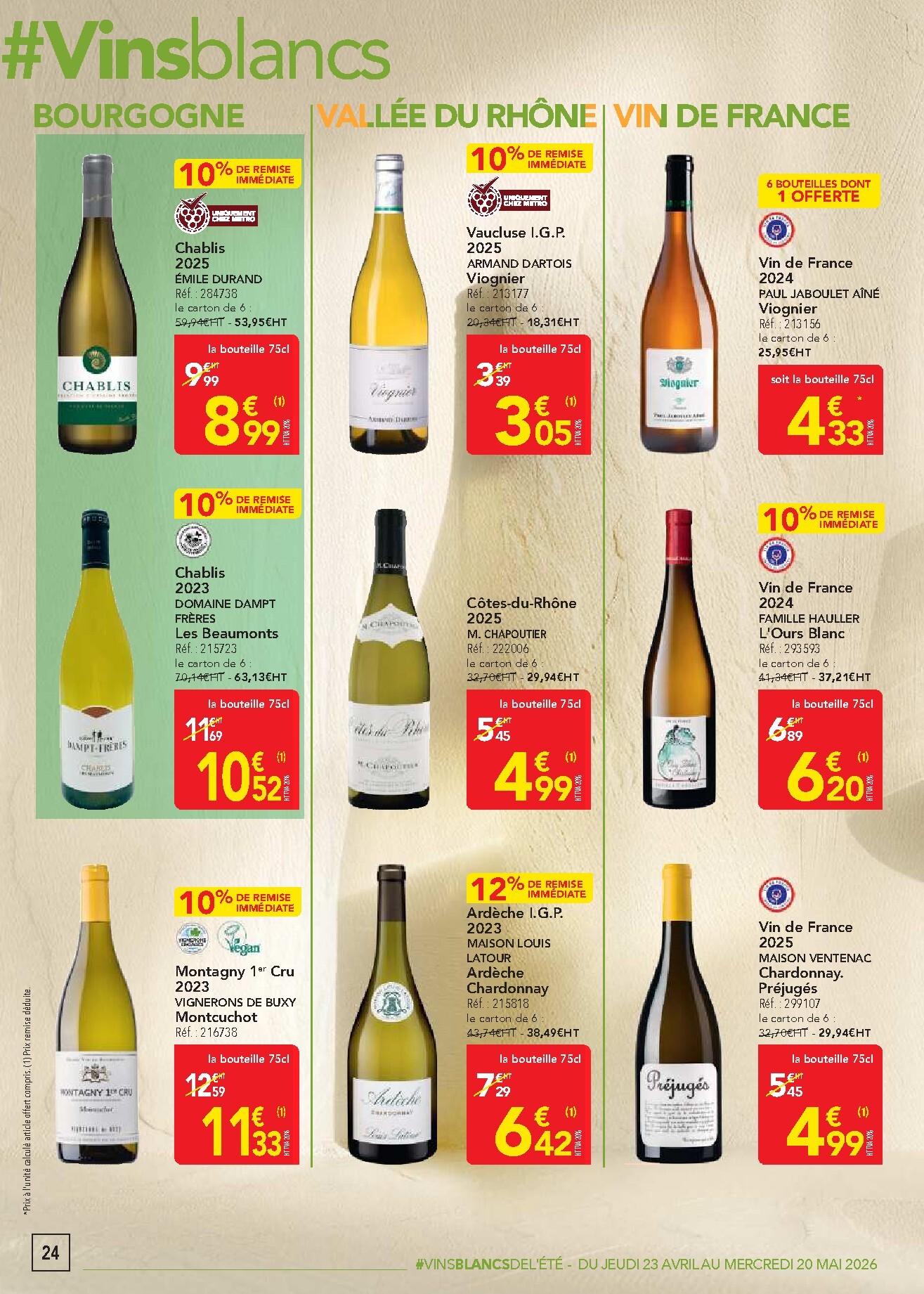 metro - Current Metro - Offres Prix & Promos Restauration leaflet valid from de jeudi 23/04/2026 to du mercredi 20/05/2026 - page: 24