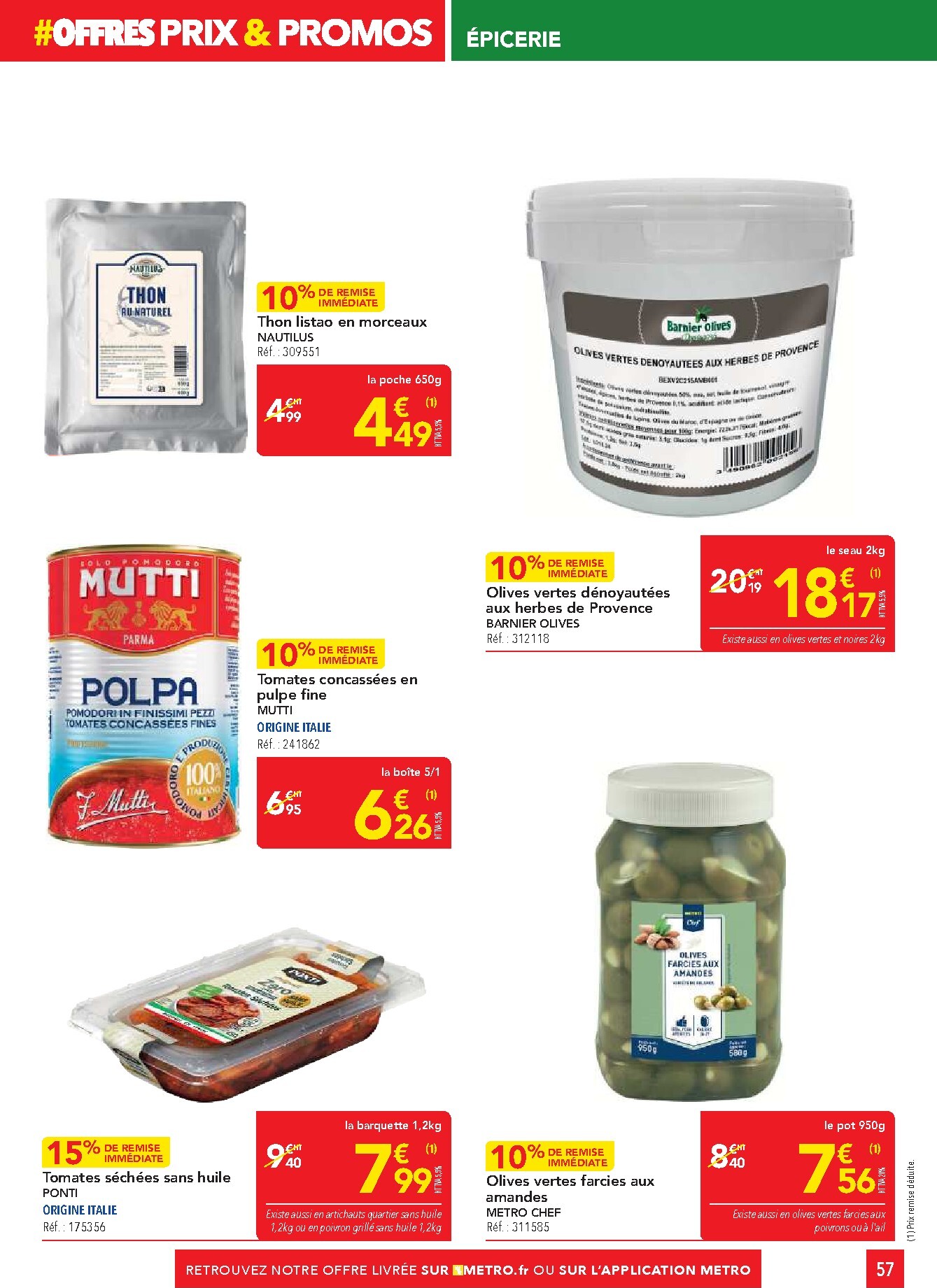 metro - Current Metro - Offres Prix & Promos Restauration leaflet valid from de jeudi 23/04/2026 to du mercredi 20/05/2026 - page: 57